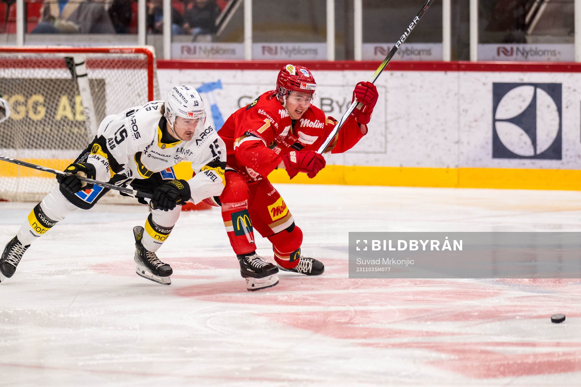 Västerås IKs Amil Krupic och Kalmar HCs Tim Welin