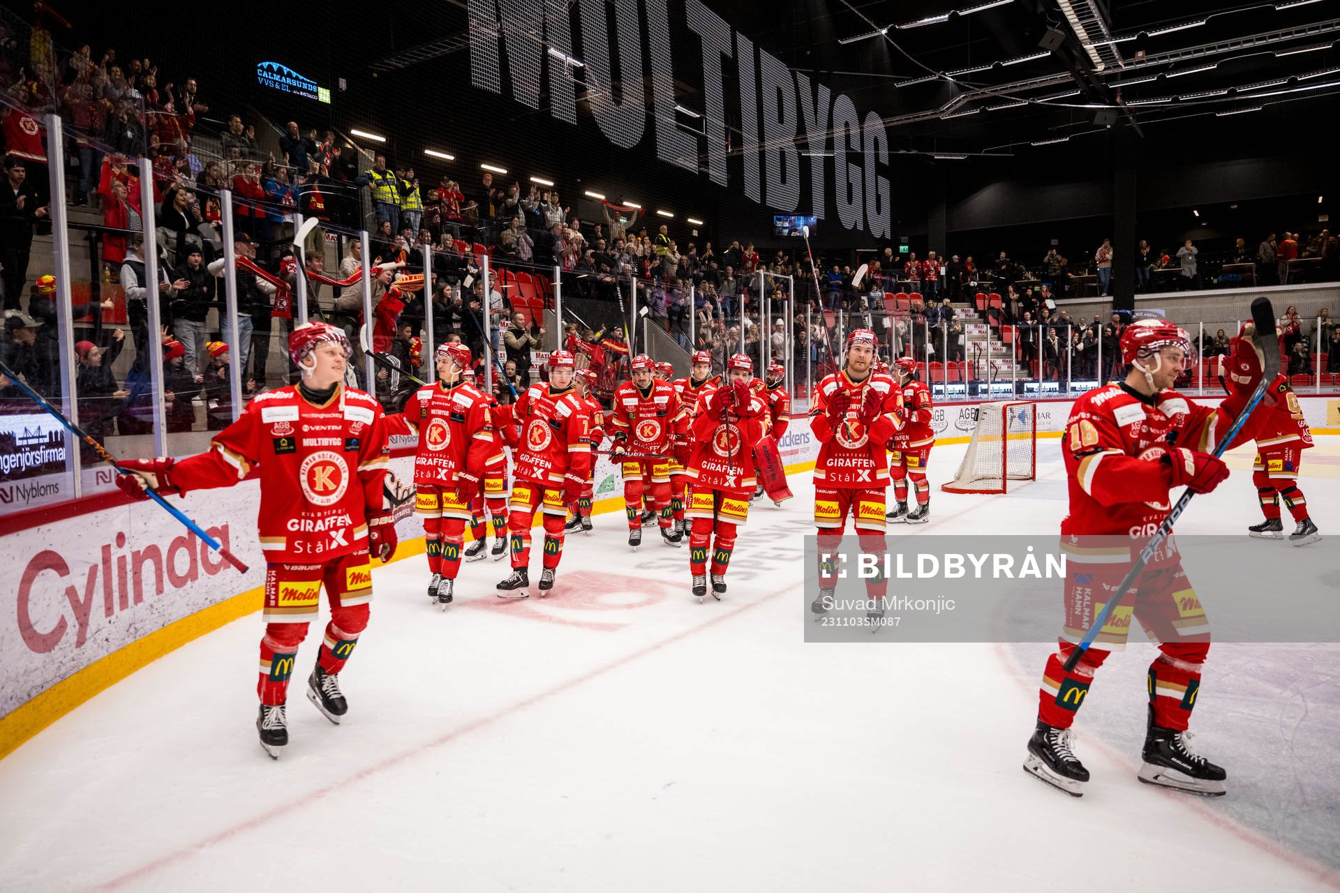Kalmar HCs spelare jublar