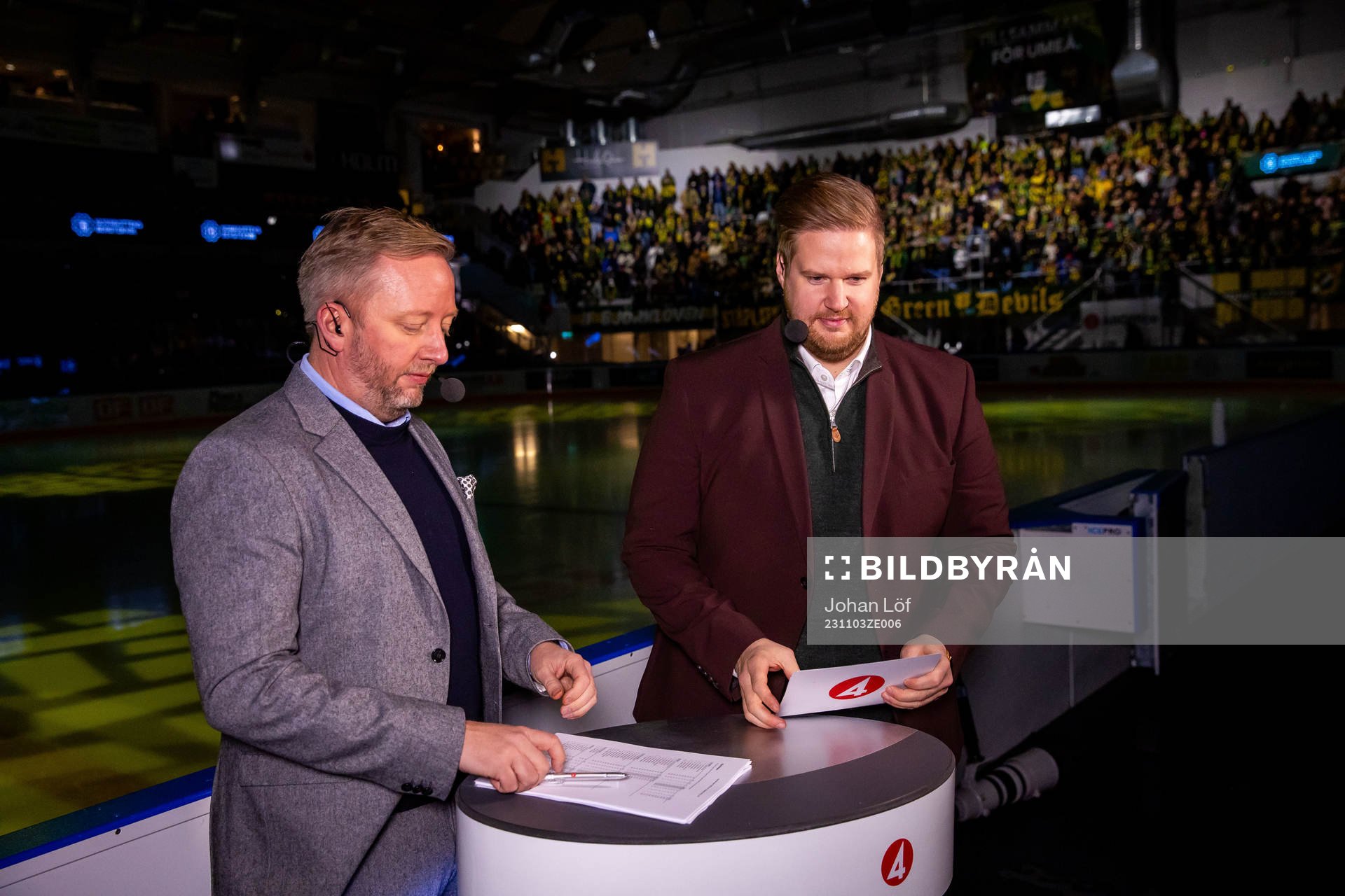 Tv4 profierna Fredrik Söderström och Lars Lindberg