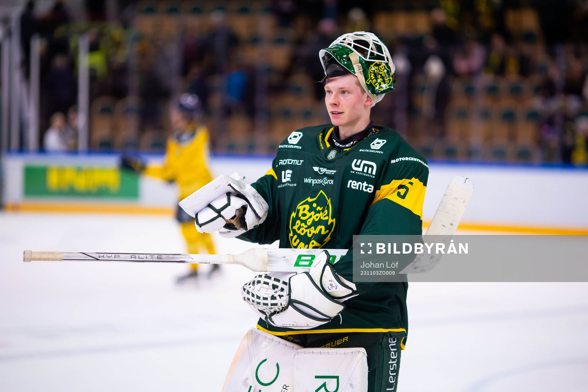 Björklövens målvakt Melker Thelin