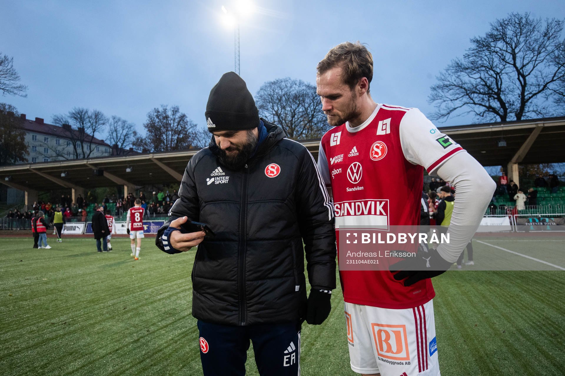 Sandvikens tränare Eldar Abdulic och Martin Springfeldt