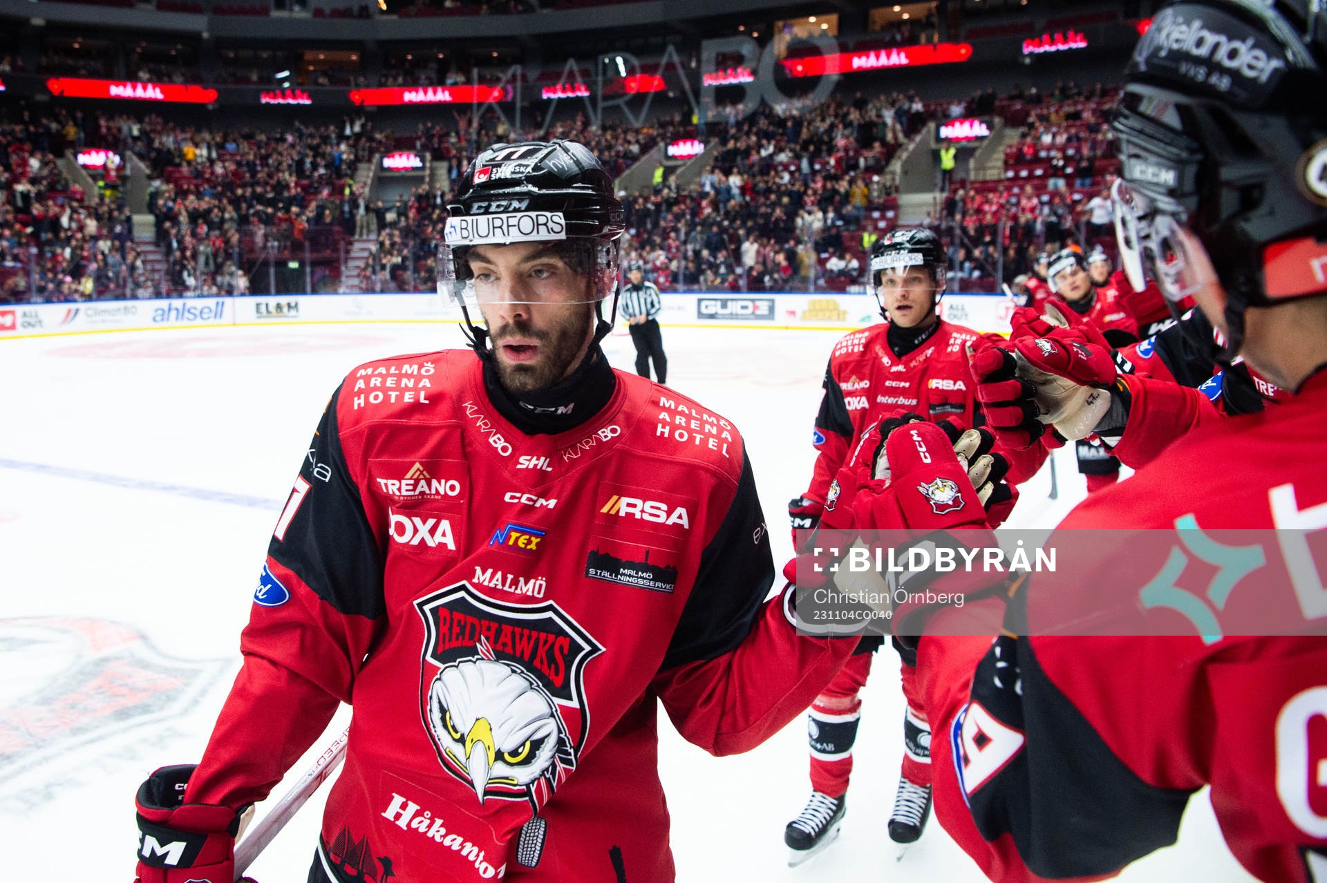 Malmö Redhawks Markus Lauridsen jublar