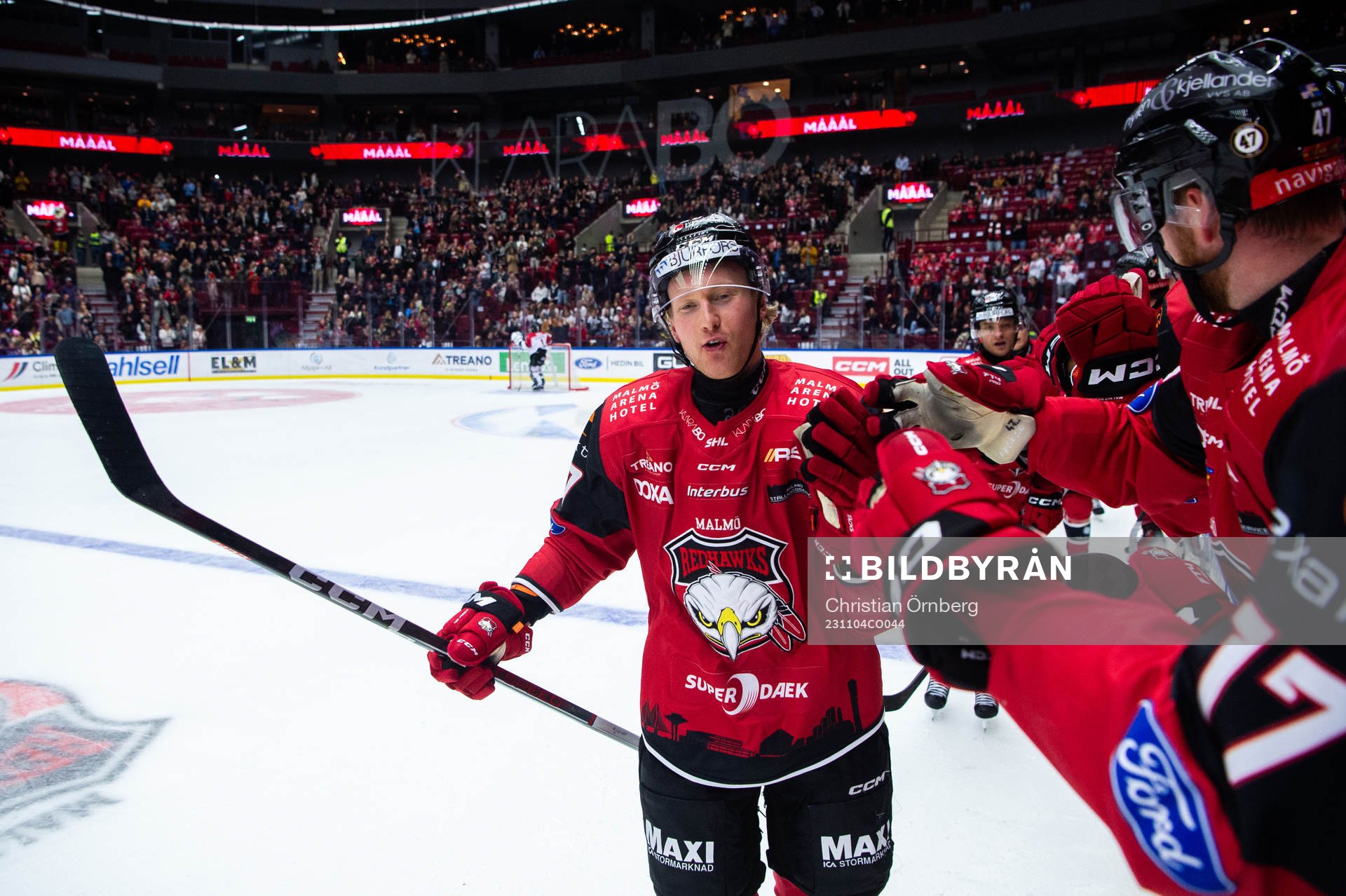 Malmö Redhawks Thomas Berg Paulsen jublar