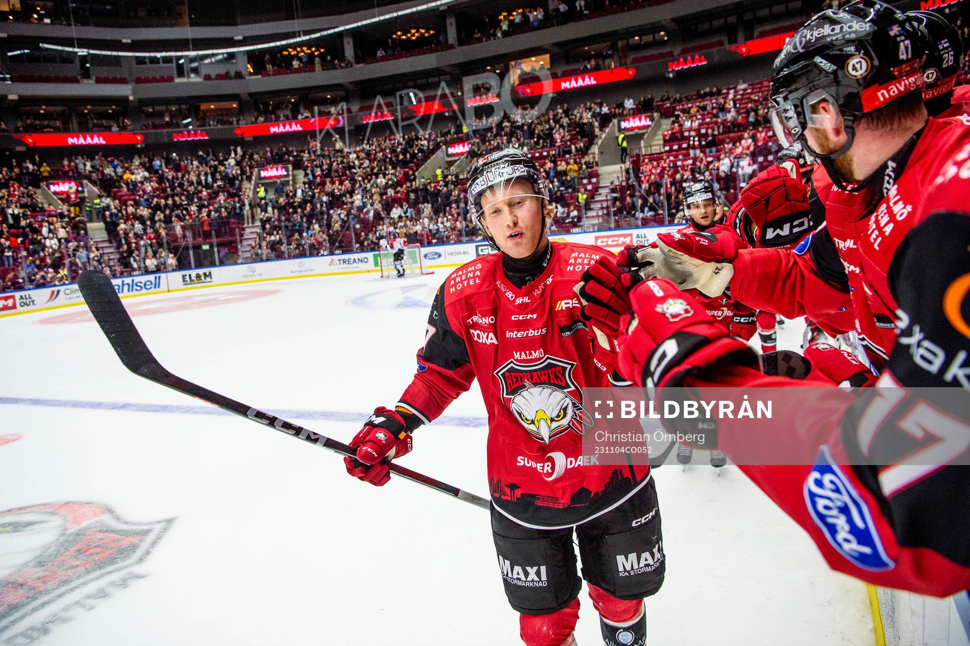 Malmö Redhawks Thomas Berg Paulsen jublar