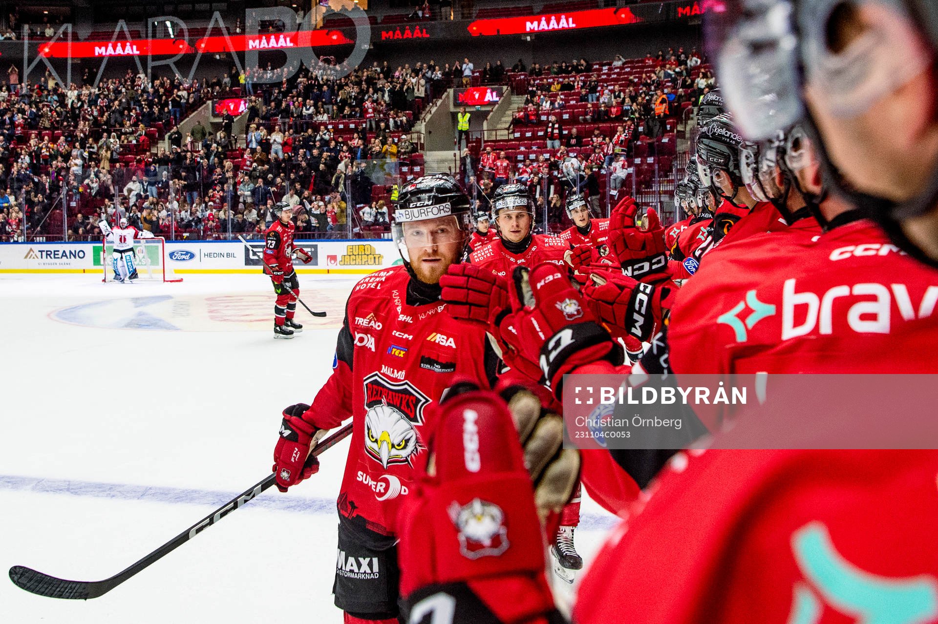 Malmö Redhawks Joakim Ryan jublar
