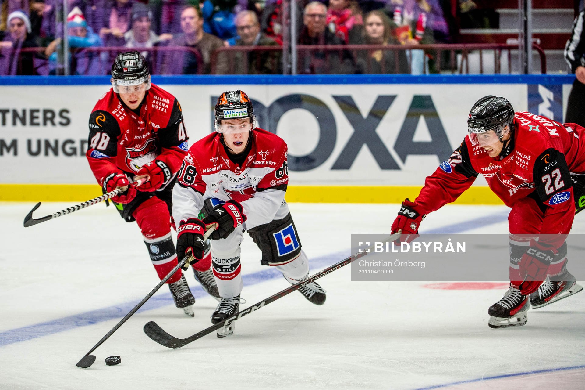 Örebros Jonathan Lekkerimäki mot Malmö Redhawks Lauri