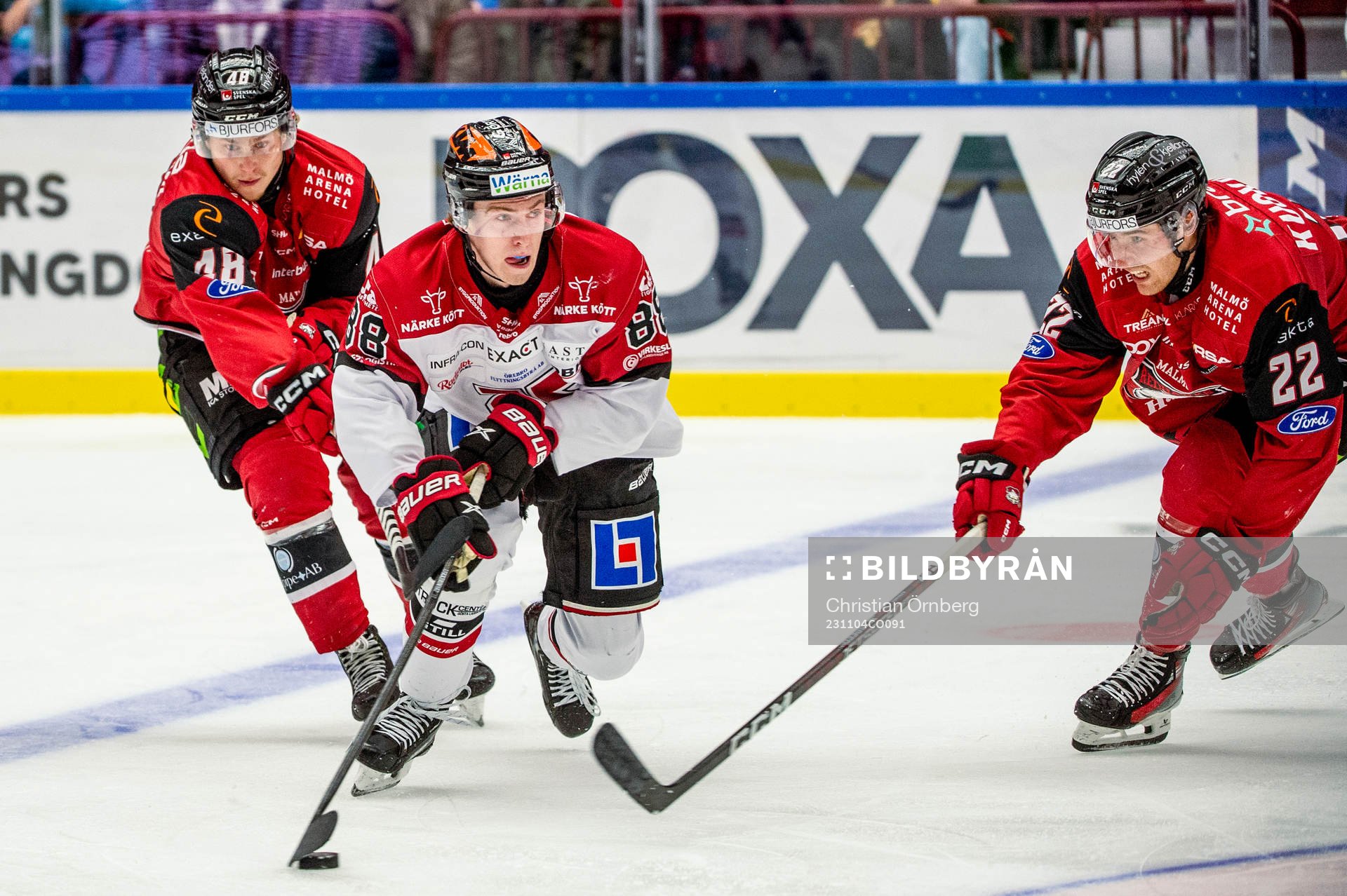 Örebros Jonathan Lekkerimäki mot Malmö Redhawks Lauri