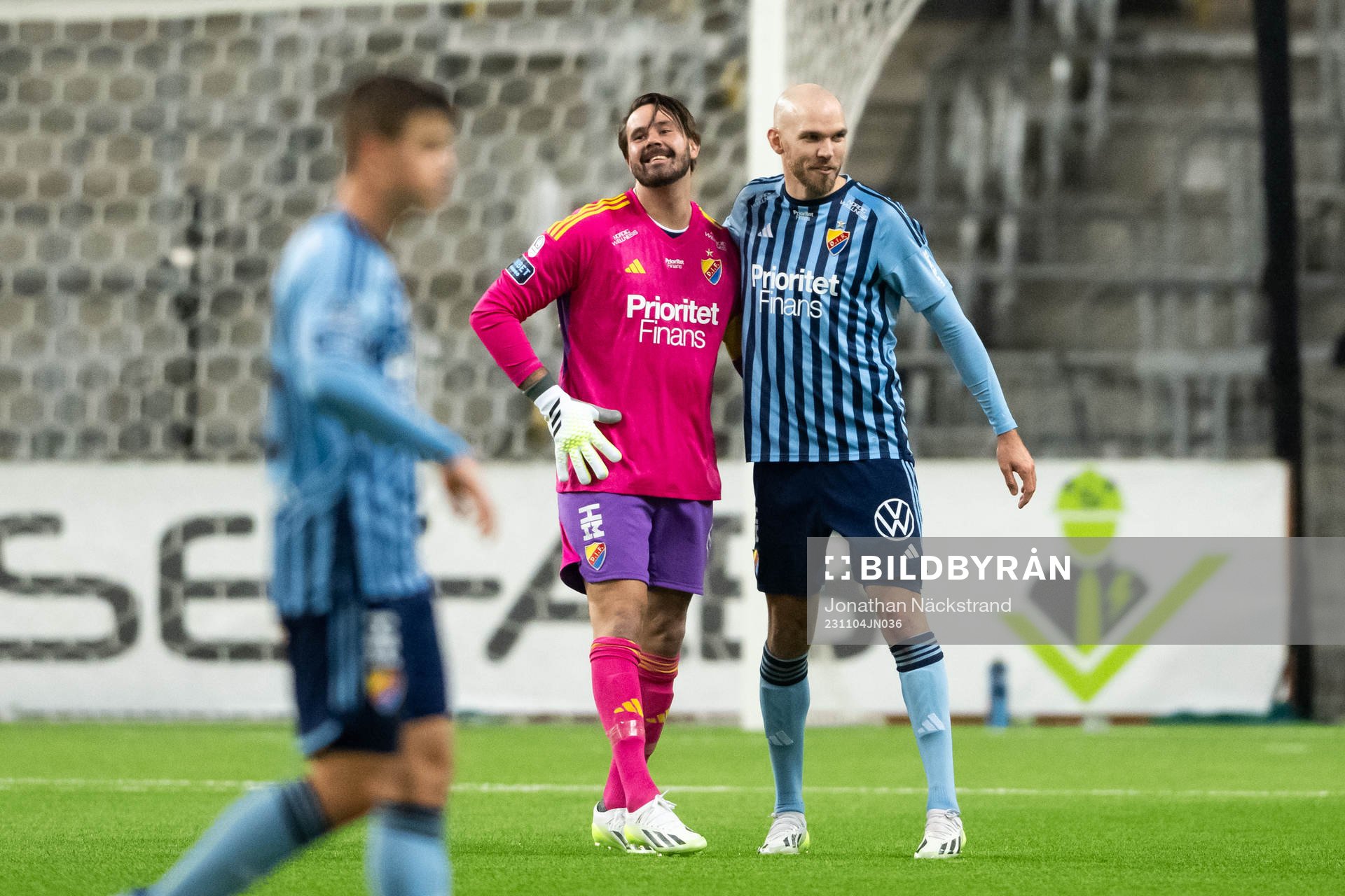 Djurgårdens målvakt Tommi Vaiho och Marcus Danielsson