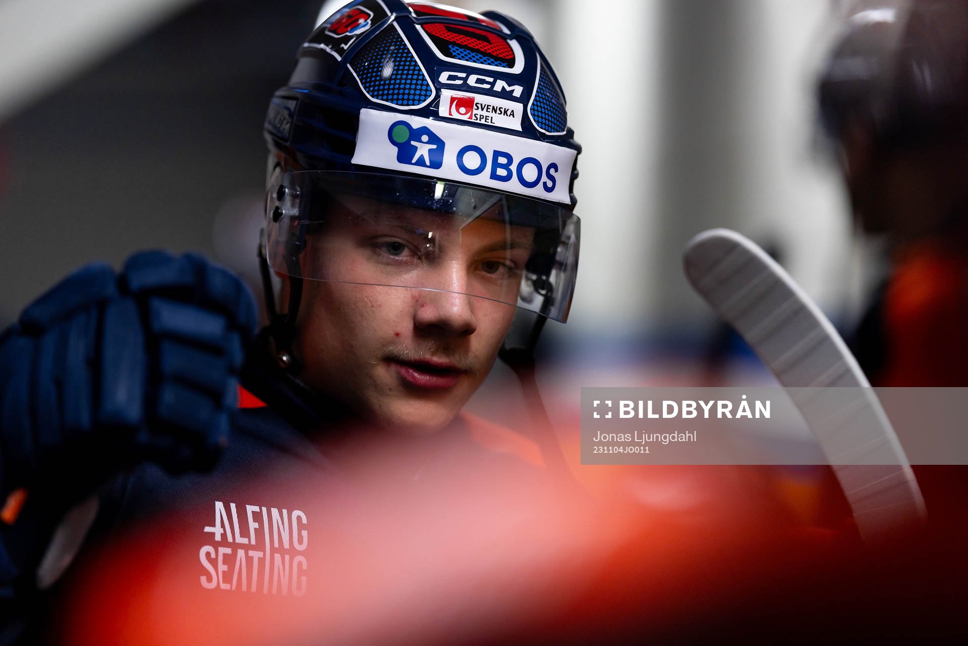 Växjös Victor Stjernborg före värmningen
