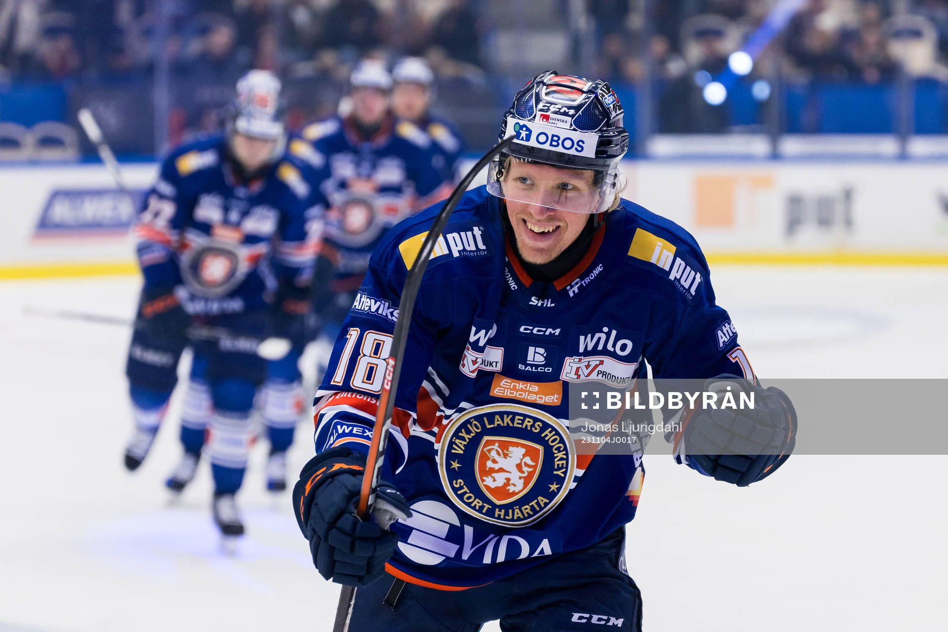 Växjös Marcus Sylvegård jublar