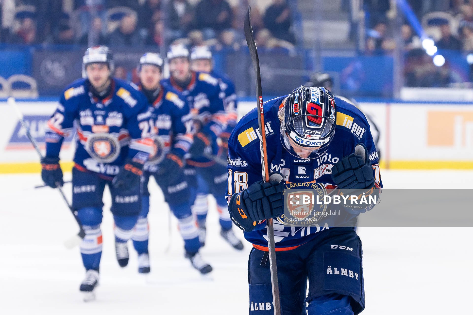 Växjös Marcus Sylvegård jublar