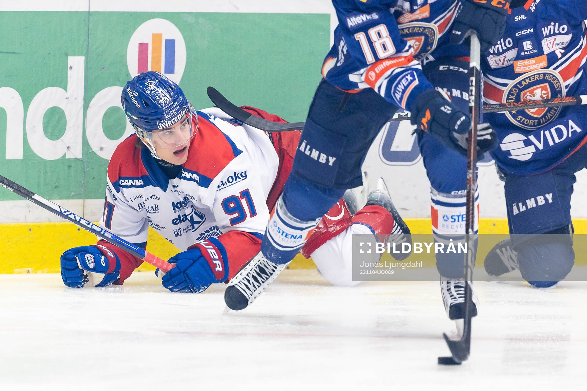 Oskarshamns Logan Hutsko faller