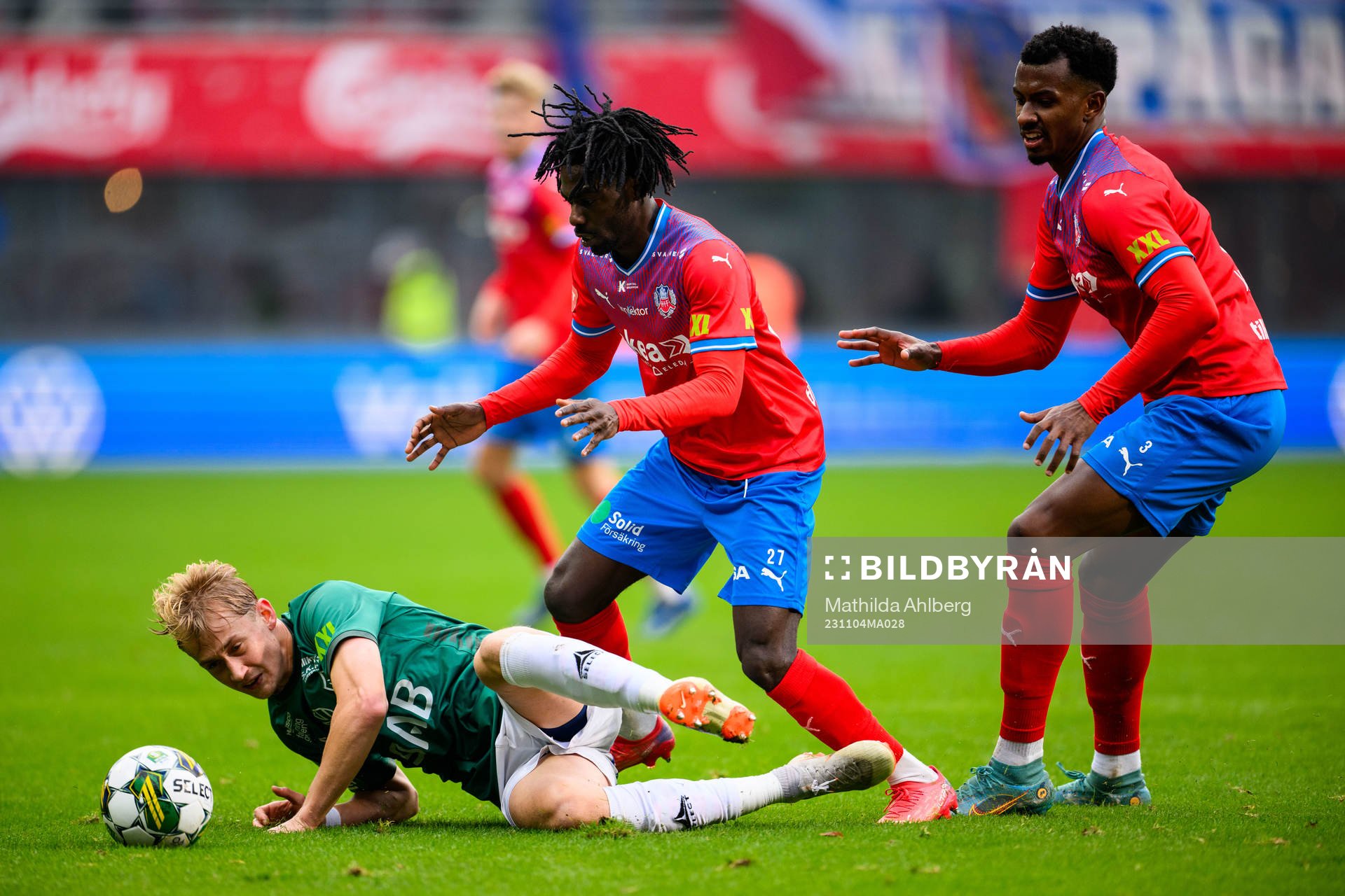 Brages Henry Sletsjøe och Helsingborgs Benjamin Acquah