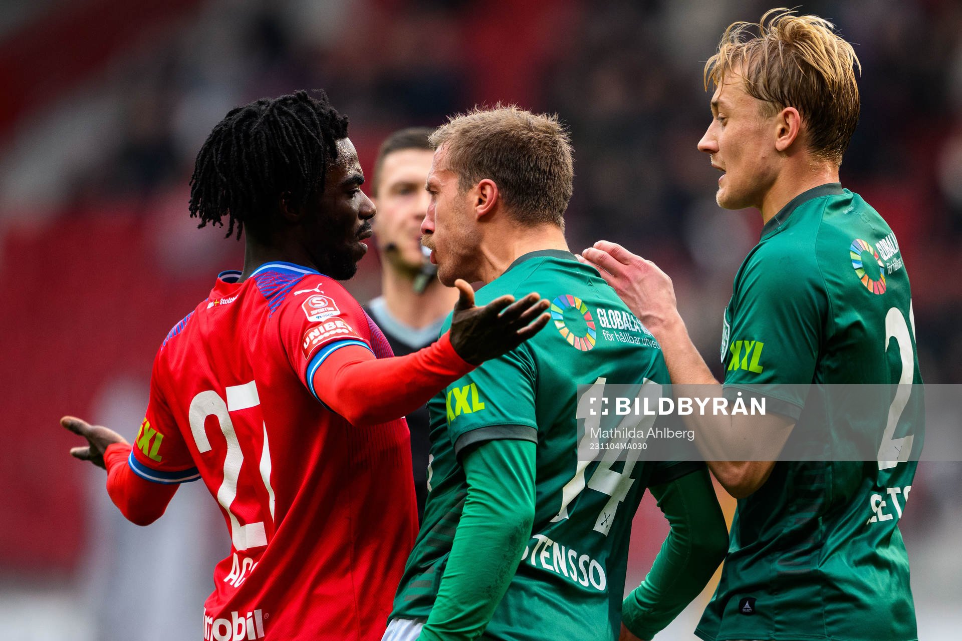 Helsingborgs Benjamin Acquah och Brages Jacob Stensson