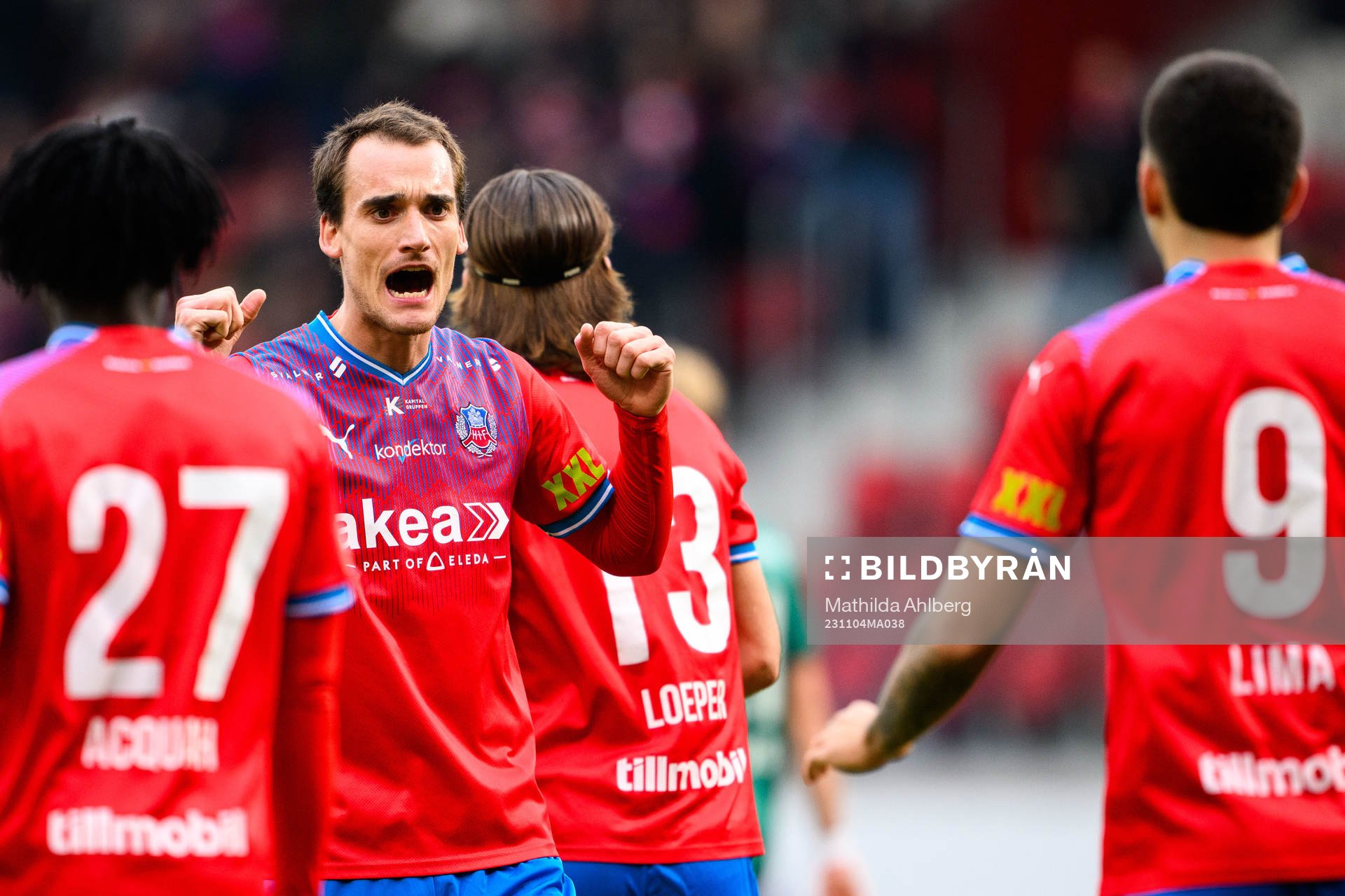 Helsingborgs Adam Hellborg jublar