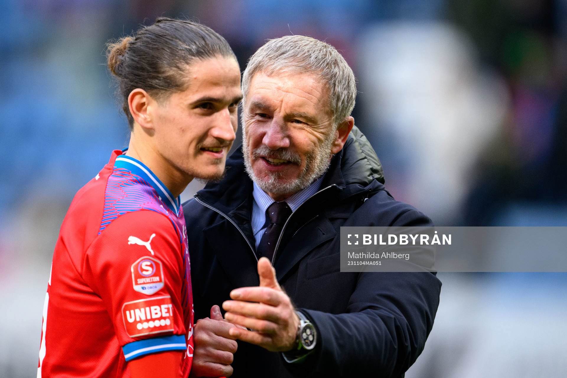 Helsingborgs tränare Stuart Baxter jublar