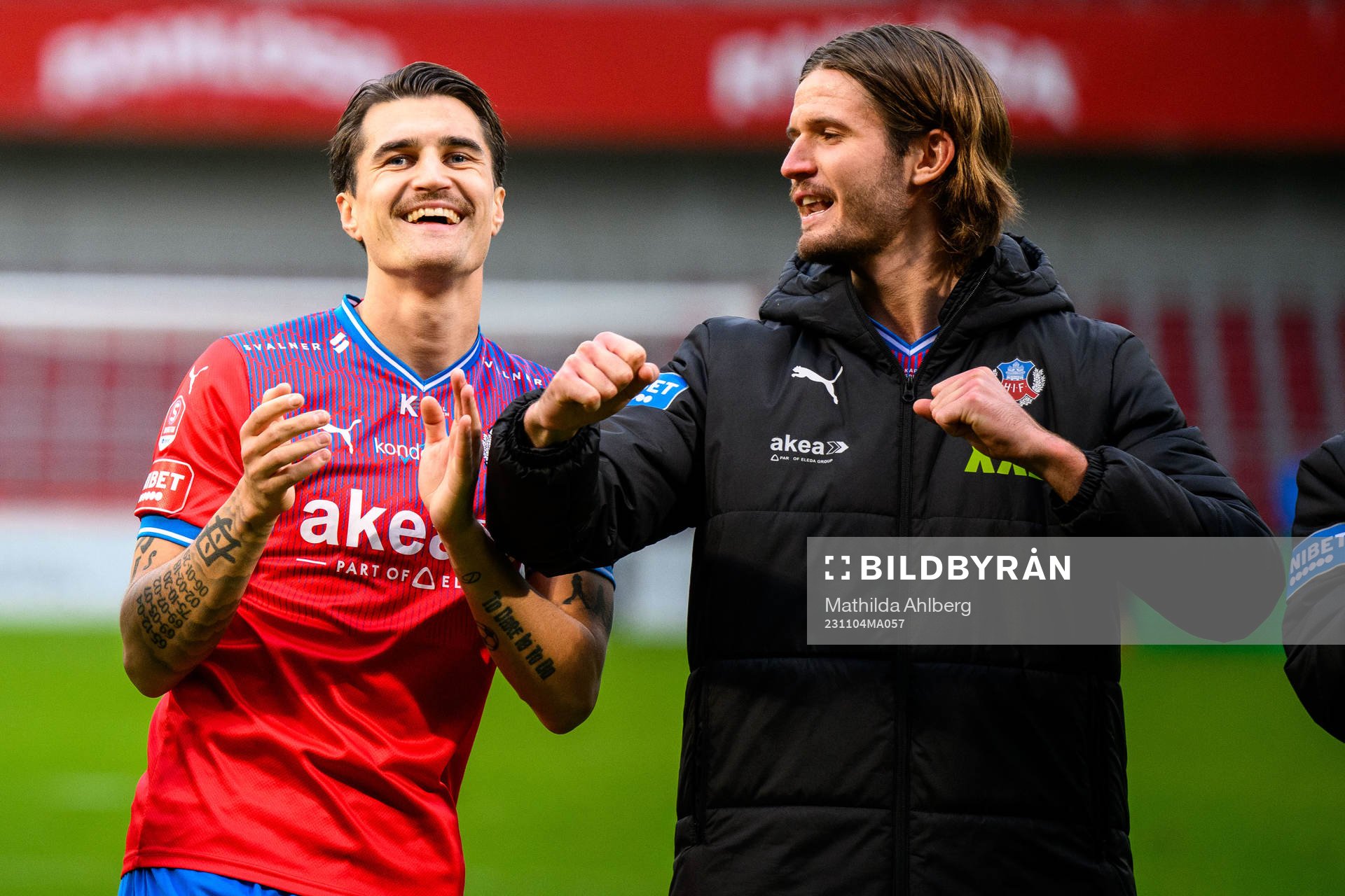 Helsingborgs Jon Birkfeldt och Wilhelm Loeper jublar