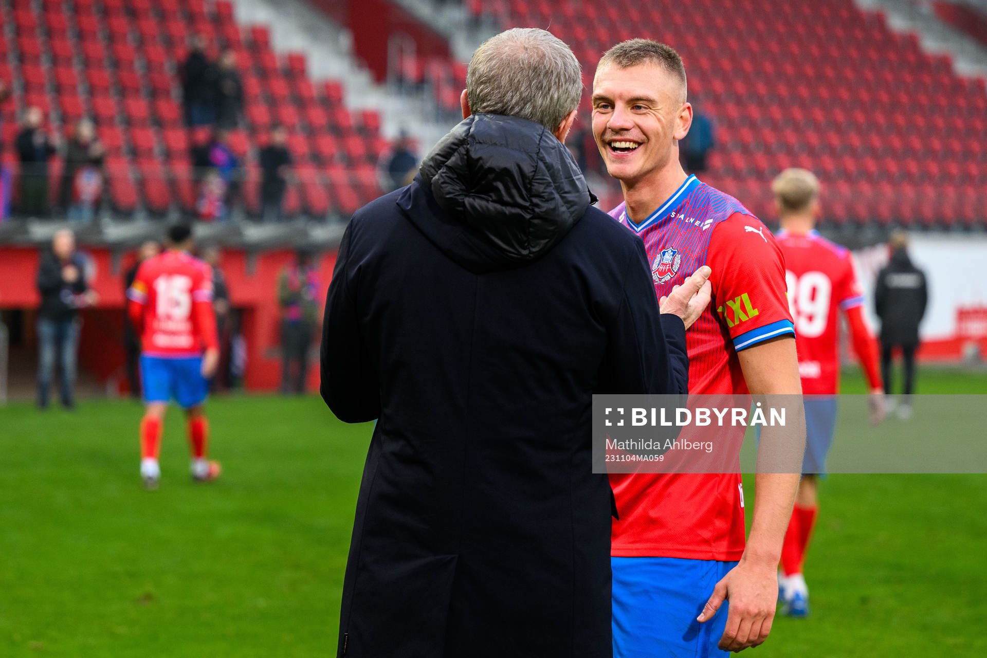 Helsingborgs Dennis Olsson jublar