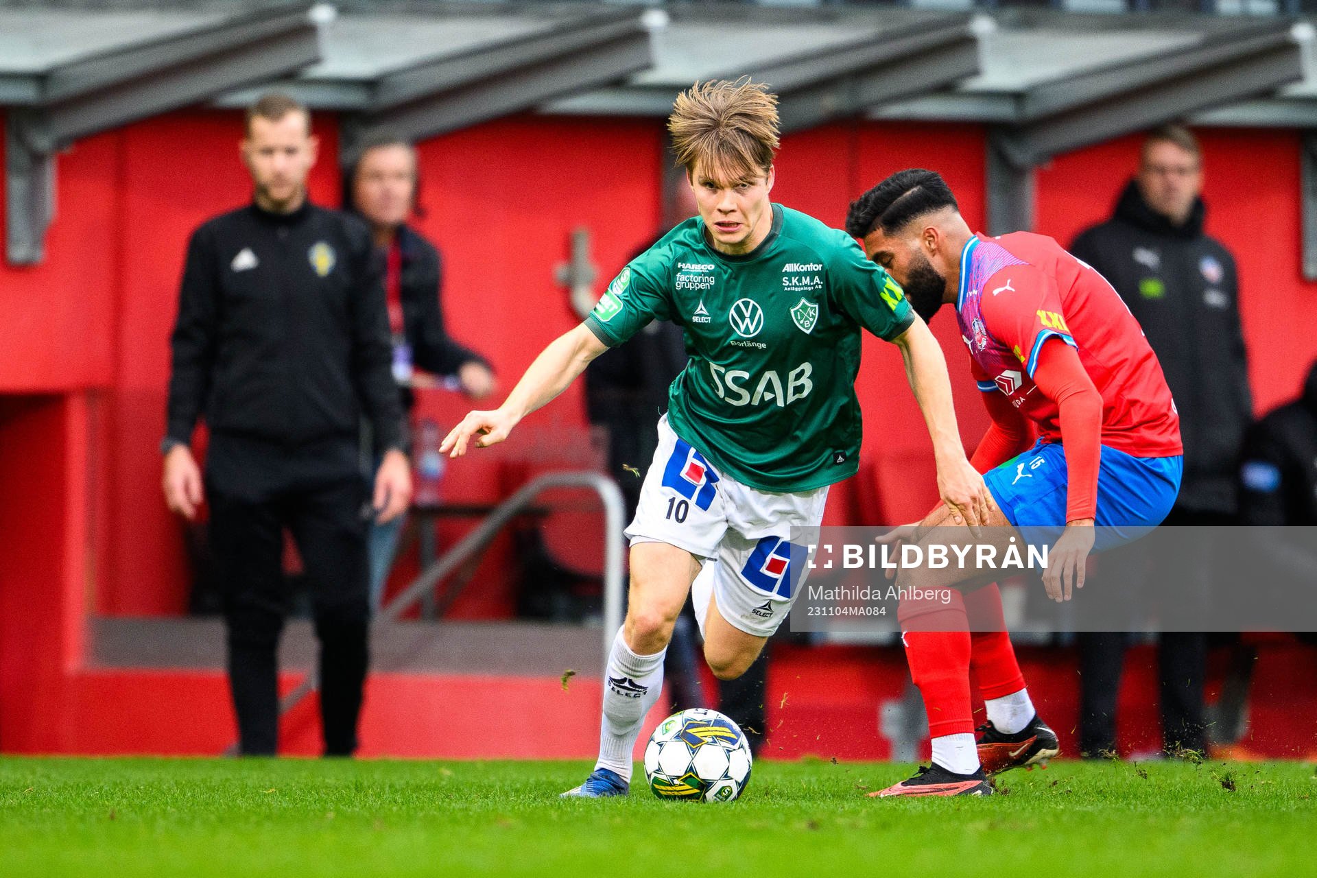 Brages Gustav Berggren och Helsingborgs Amin Al-Hamawi