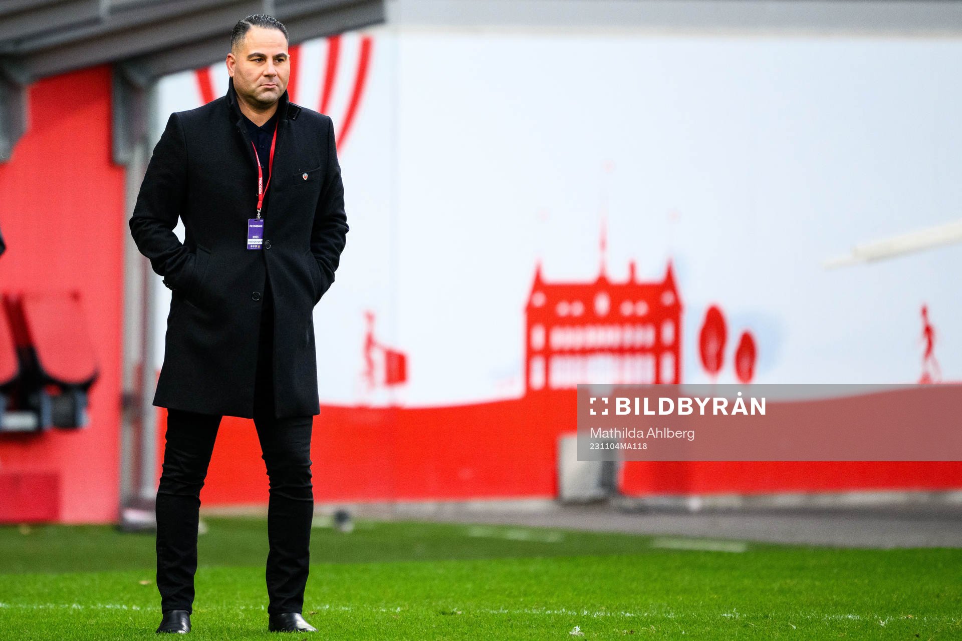 Helsingborgs vice klubbdirektör Reda Chahrour efter fotbollsmatchen i Superettan mellan Helsingborg och Brage den 4 november 2023 i Helsingborg.