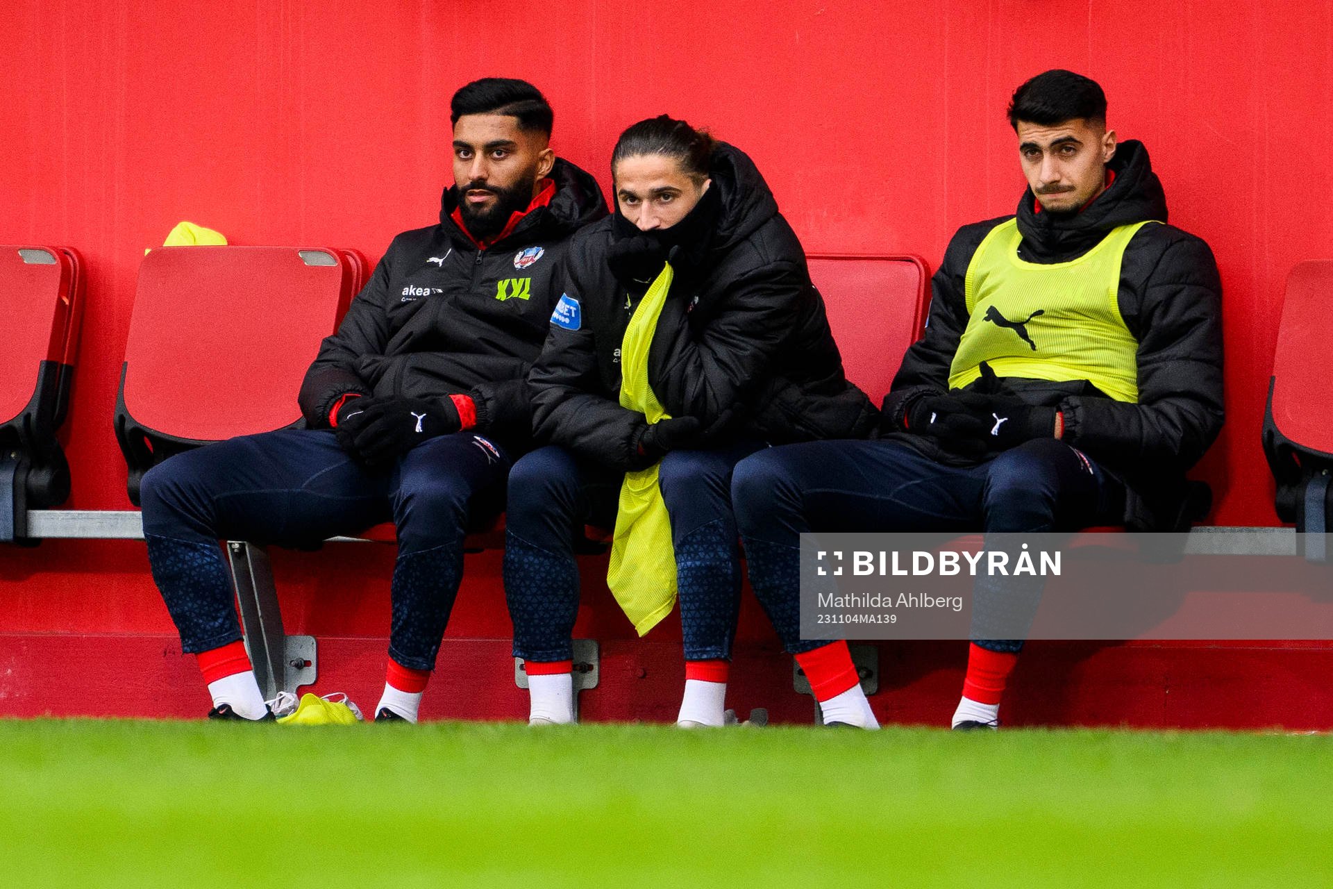 Helsingborgs Amin Al-Hamawi, Ervin Gigovic och Amar Muhsin