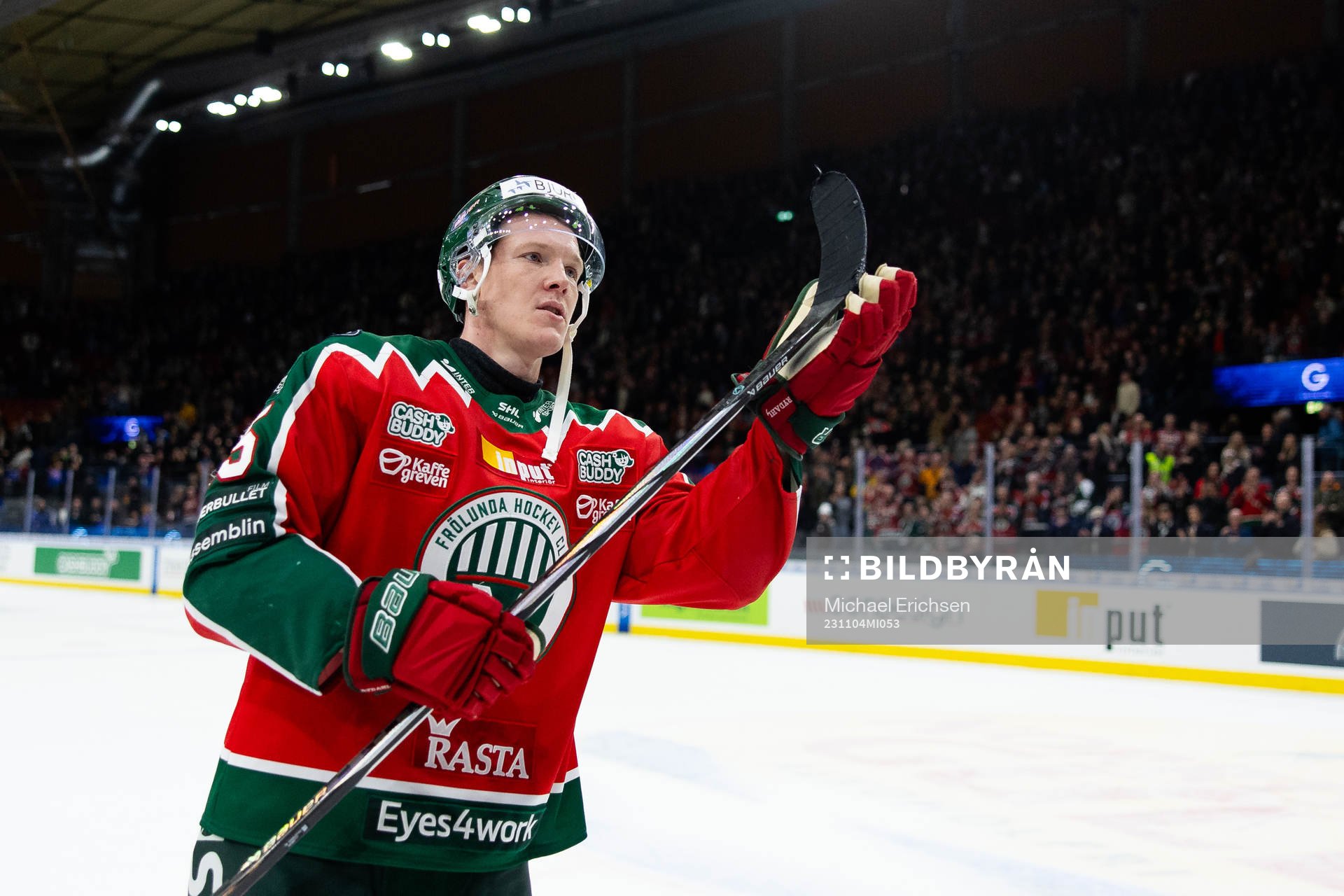 Frölundas Gustav Rydahl tackar klacken