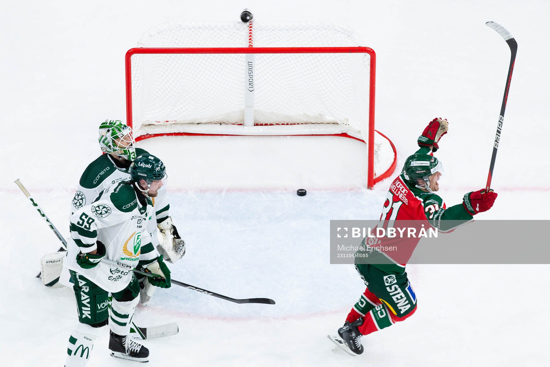 Frölundas Nicklas Lasu jublar