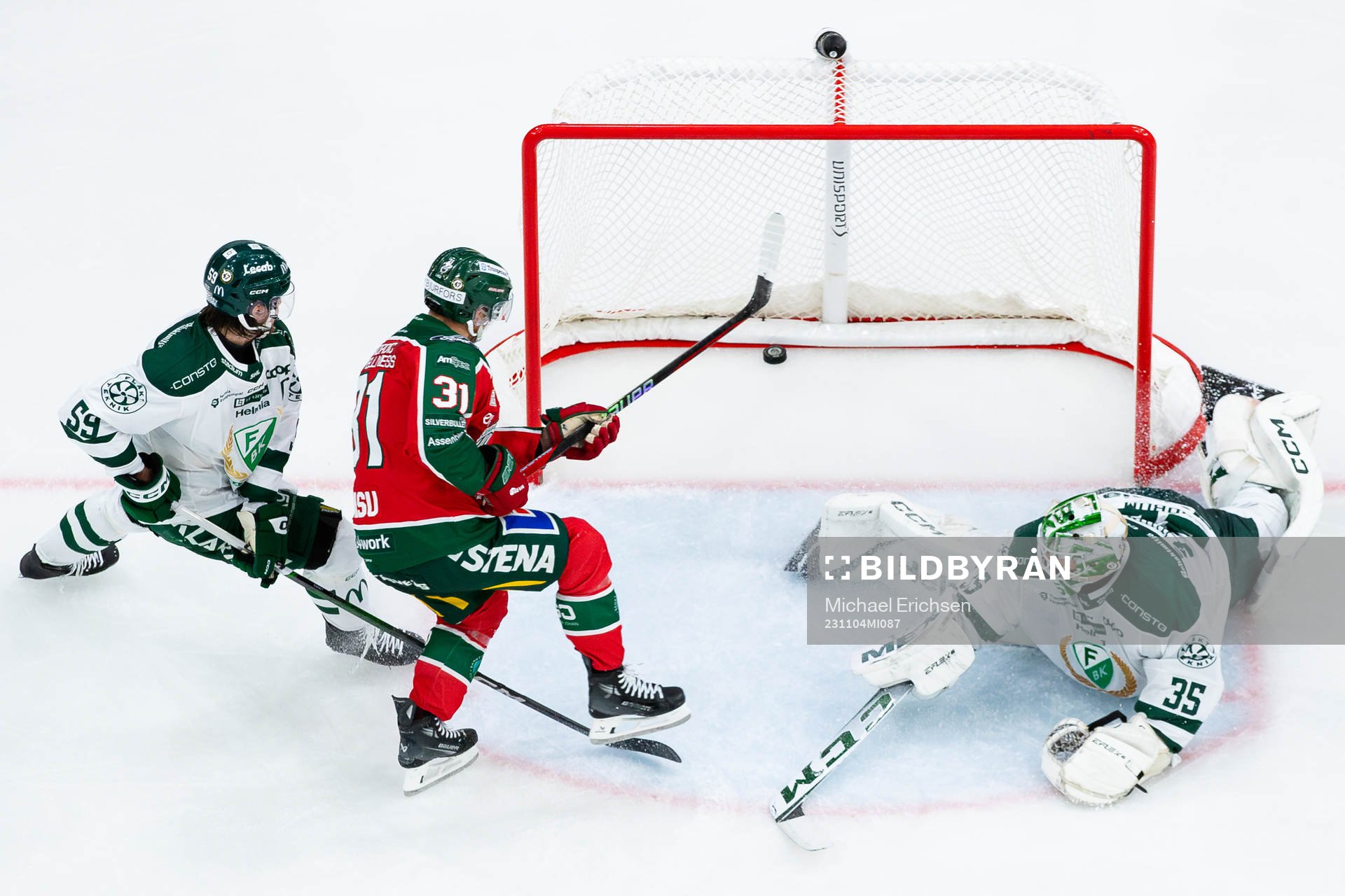 Frölundas Nicklas Lasu gör 1-0