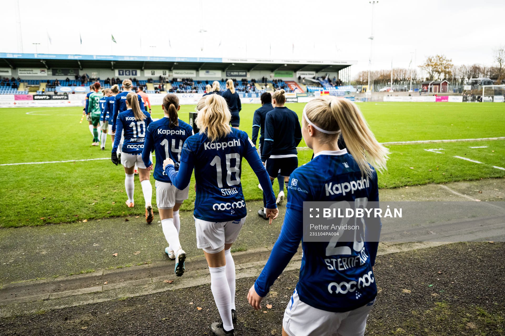 Trelleborgs spelare gör entré