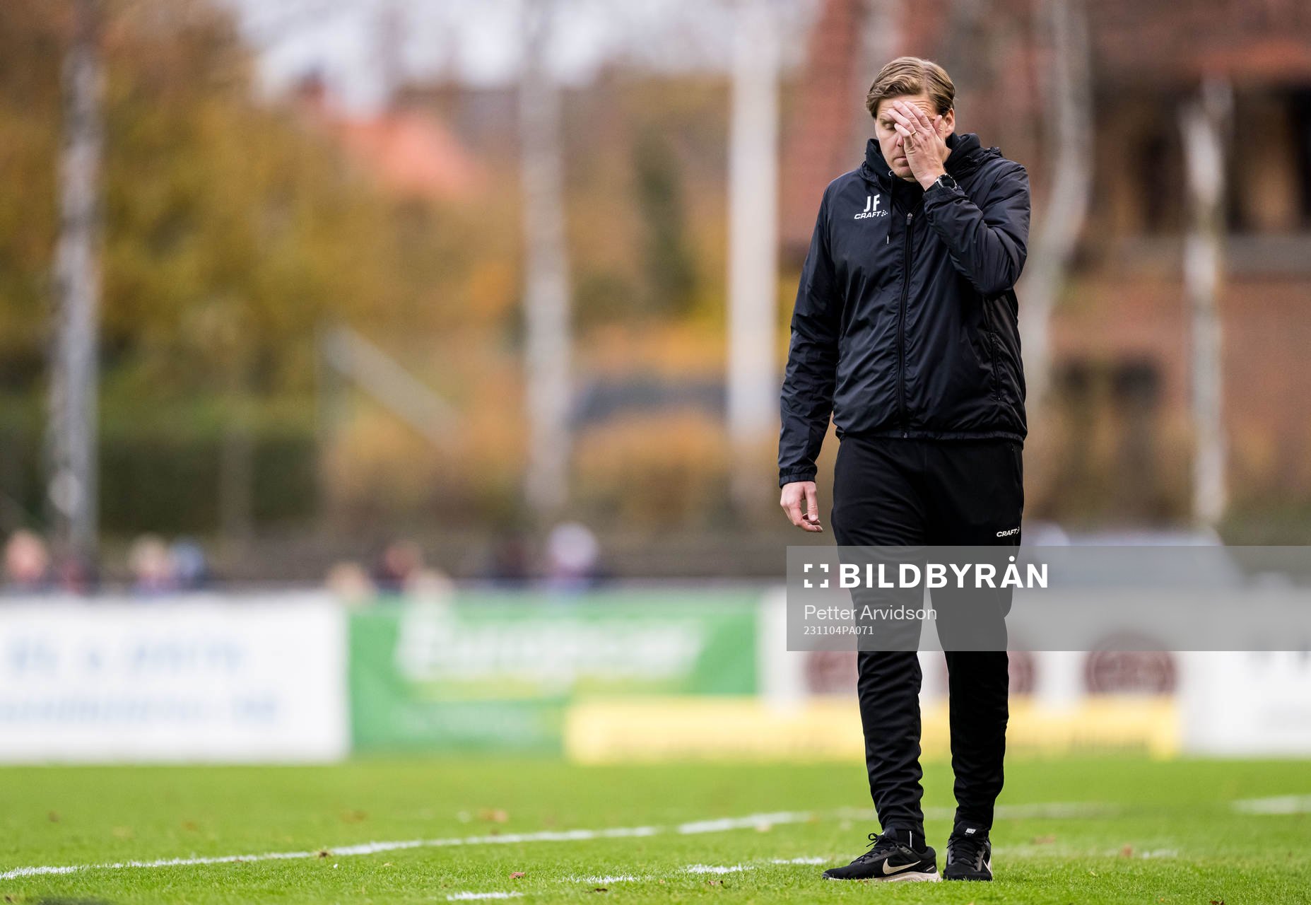 Trelleborgs tränare Joakim Felldin deppar