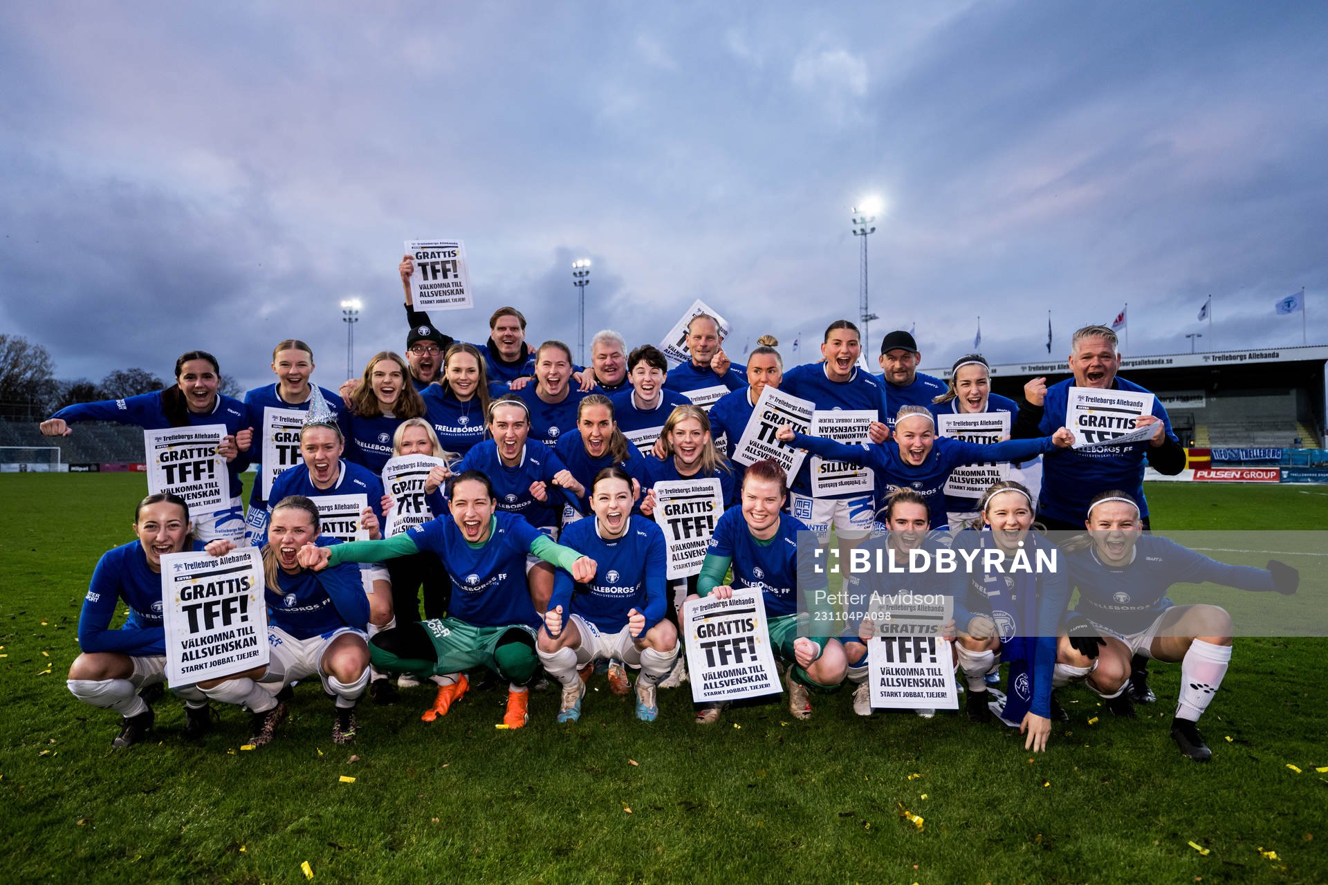 Trelleborgs spelare jublar