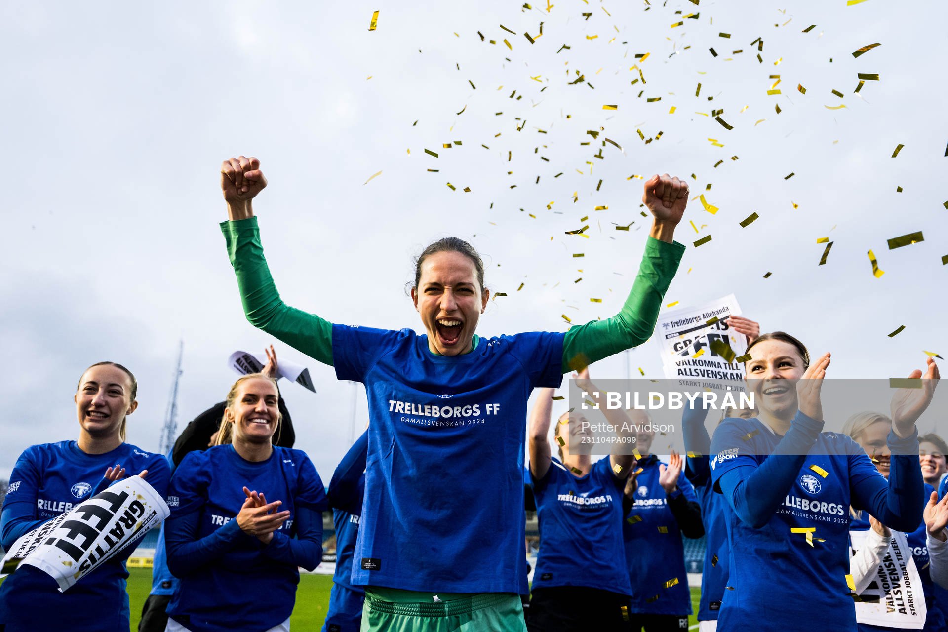 Trelleborgs Somea Polozen och Alice Egnér jublar
