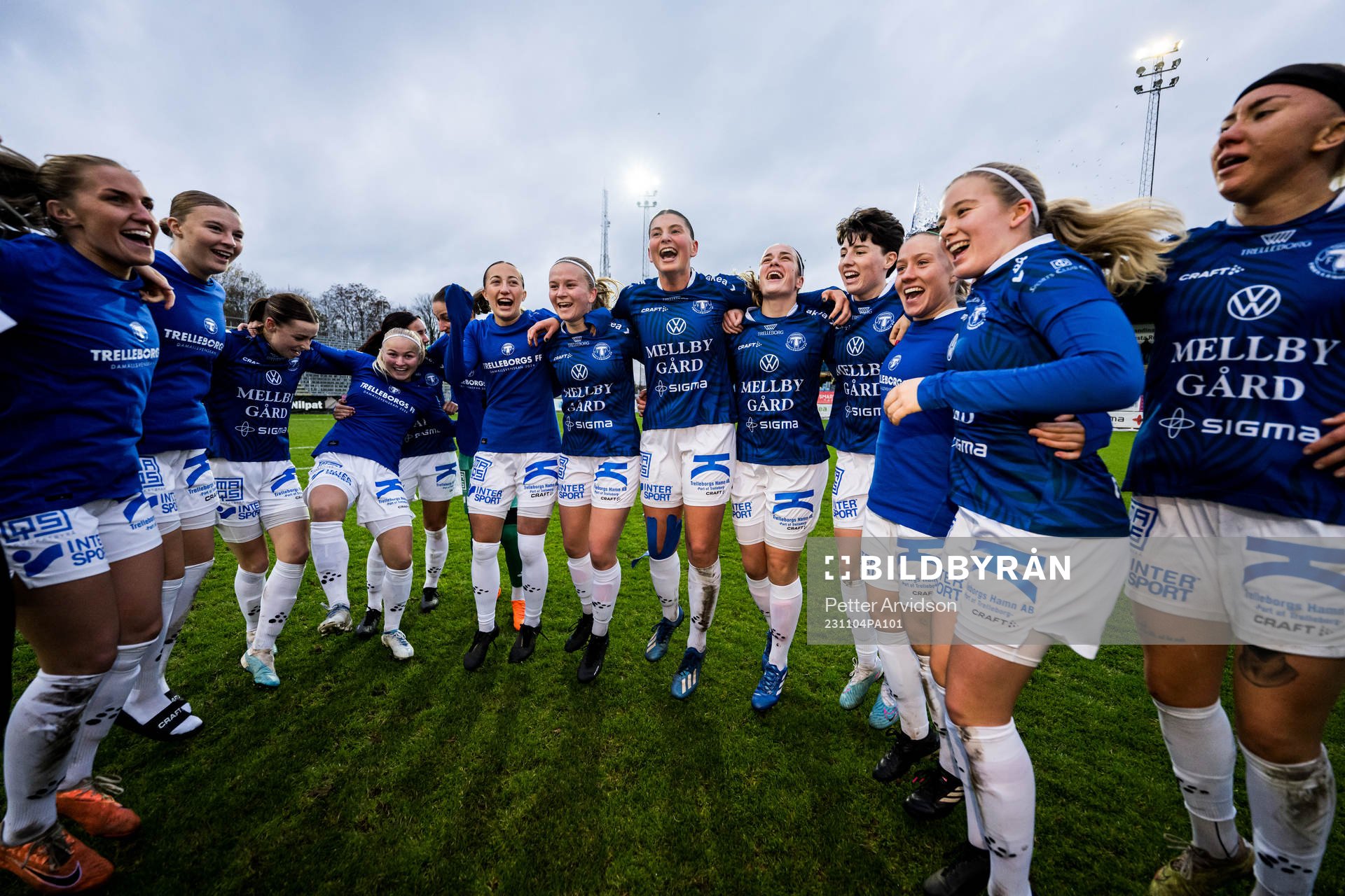Trelleborgs spelare jublar