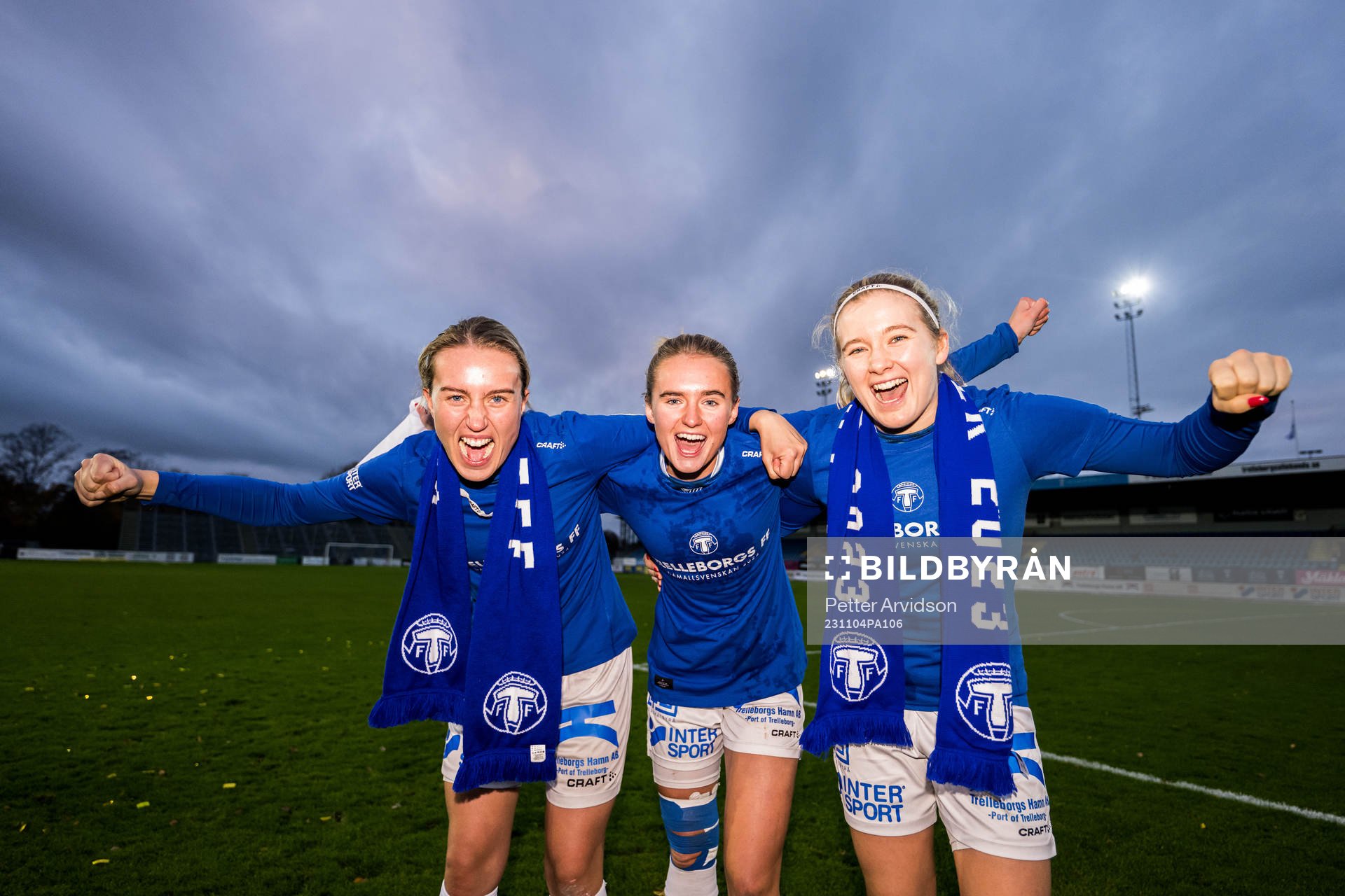 Trelleborgs Viktoria Persson, Rio Strand och Olivia Strid