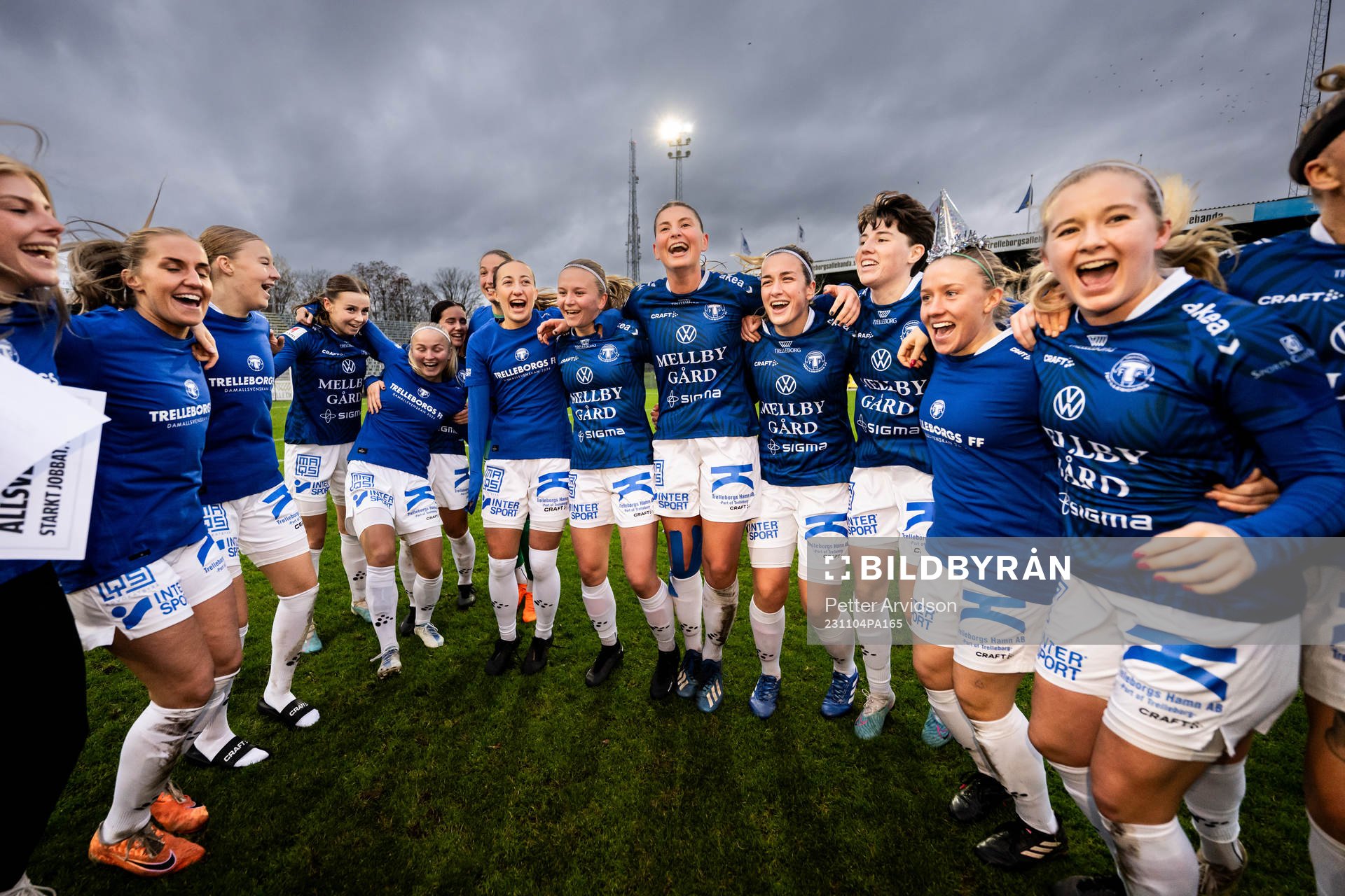 Trelleborgs spelare jublar