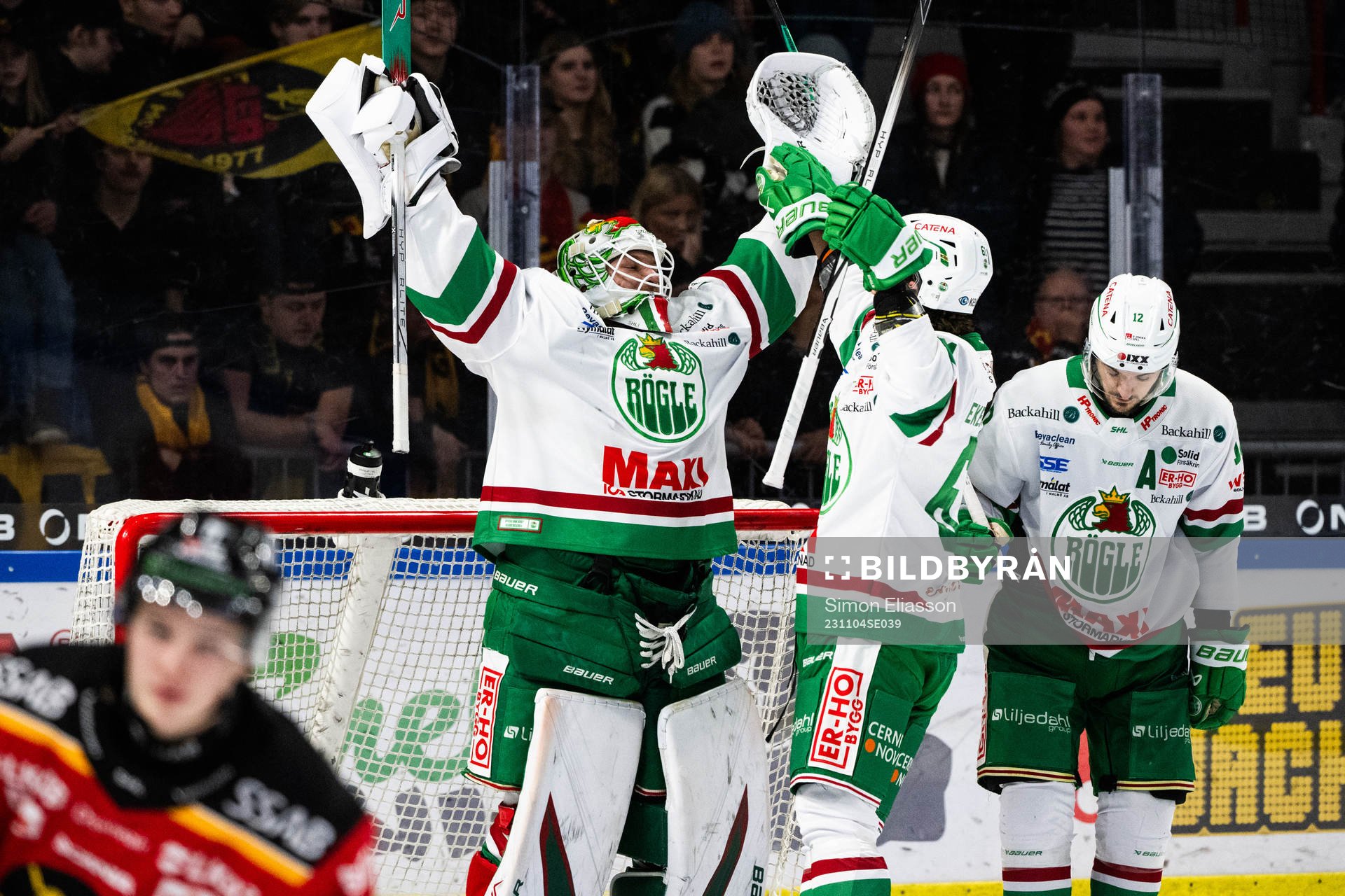 Rögles målvakt Petr Kvaca och Lukas Ekeståhl-Jonsson