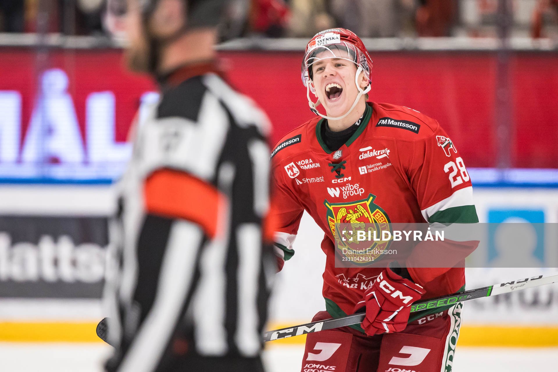 Mora IKs Michael Brandsegg-Nygård jublar