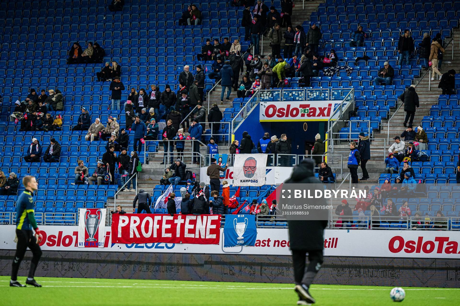 Spectators in the stands