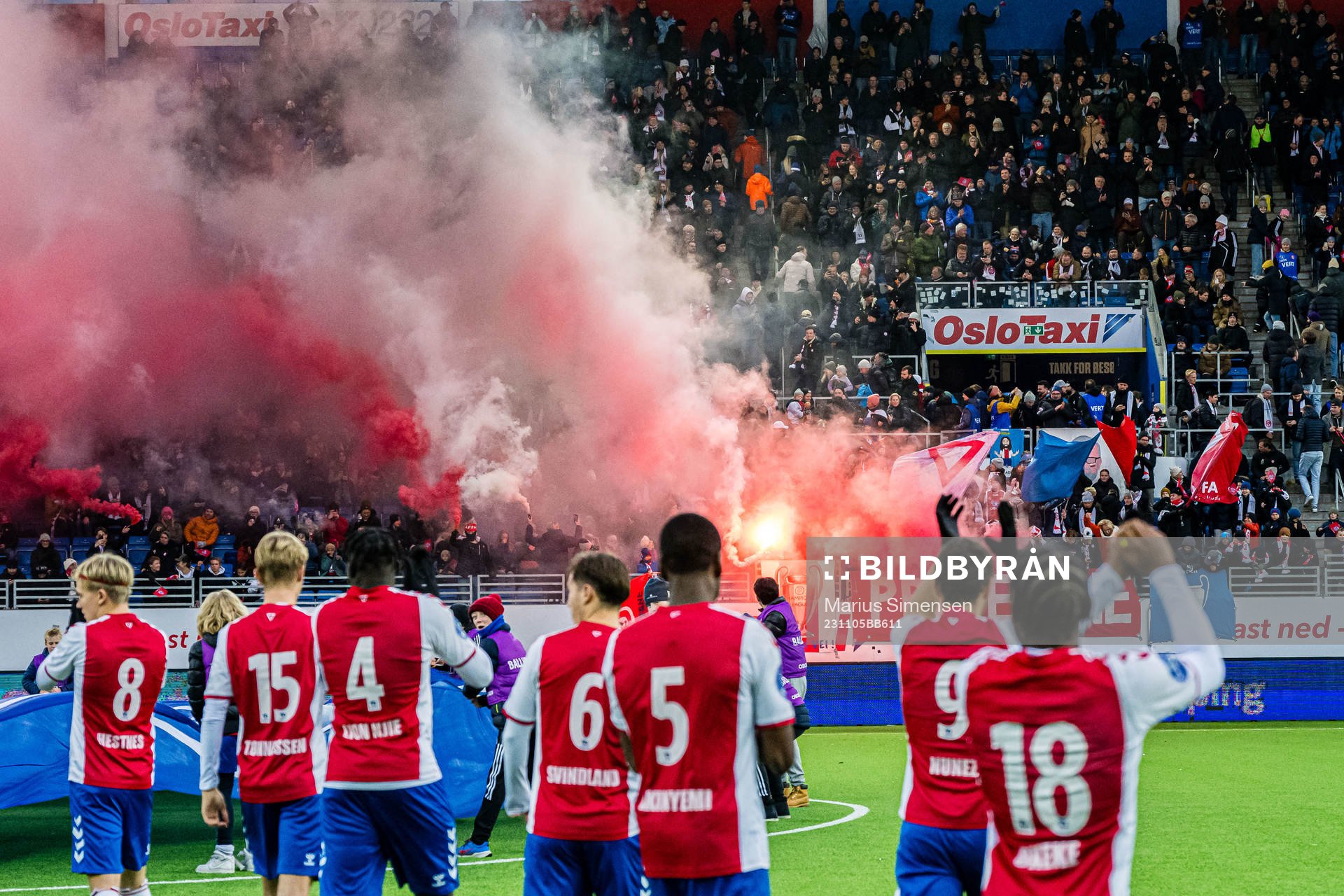 Spectators in the stands