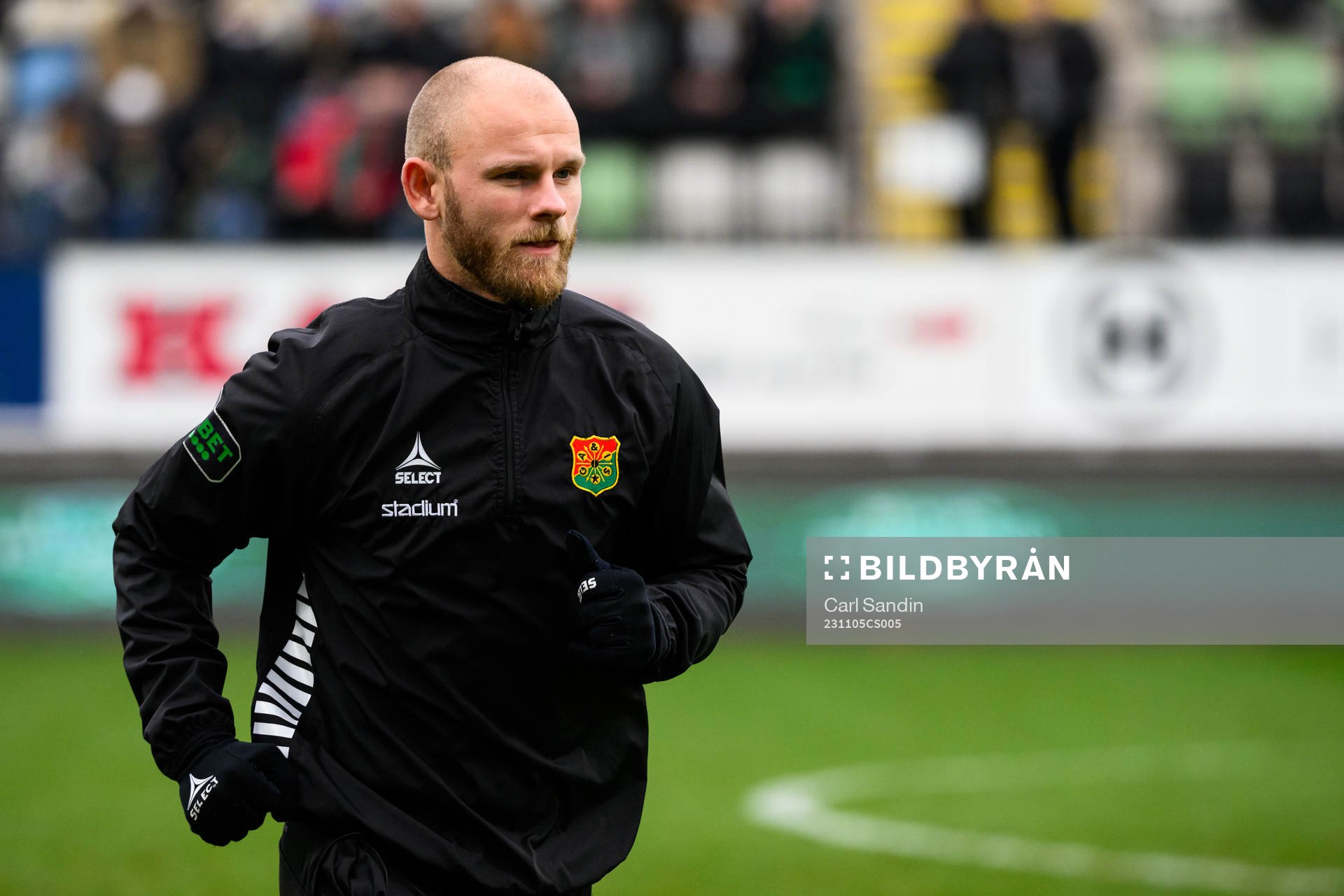 GAISs Niklas Andersen inför fotbollsmatchen i Superettan mellan Jönköpings Södra och GAIS den 5 november 2023 i Jönköping. 