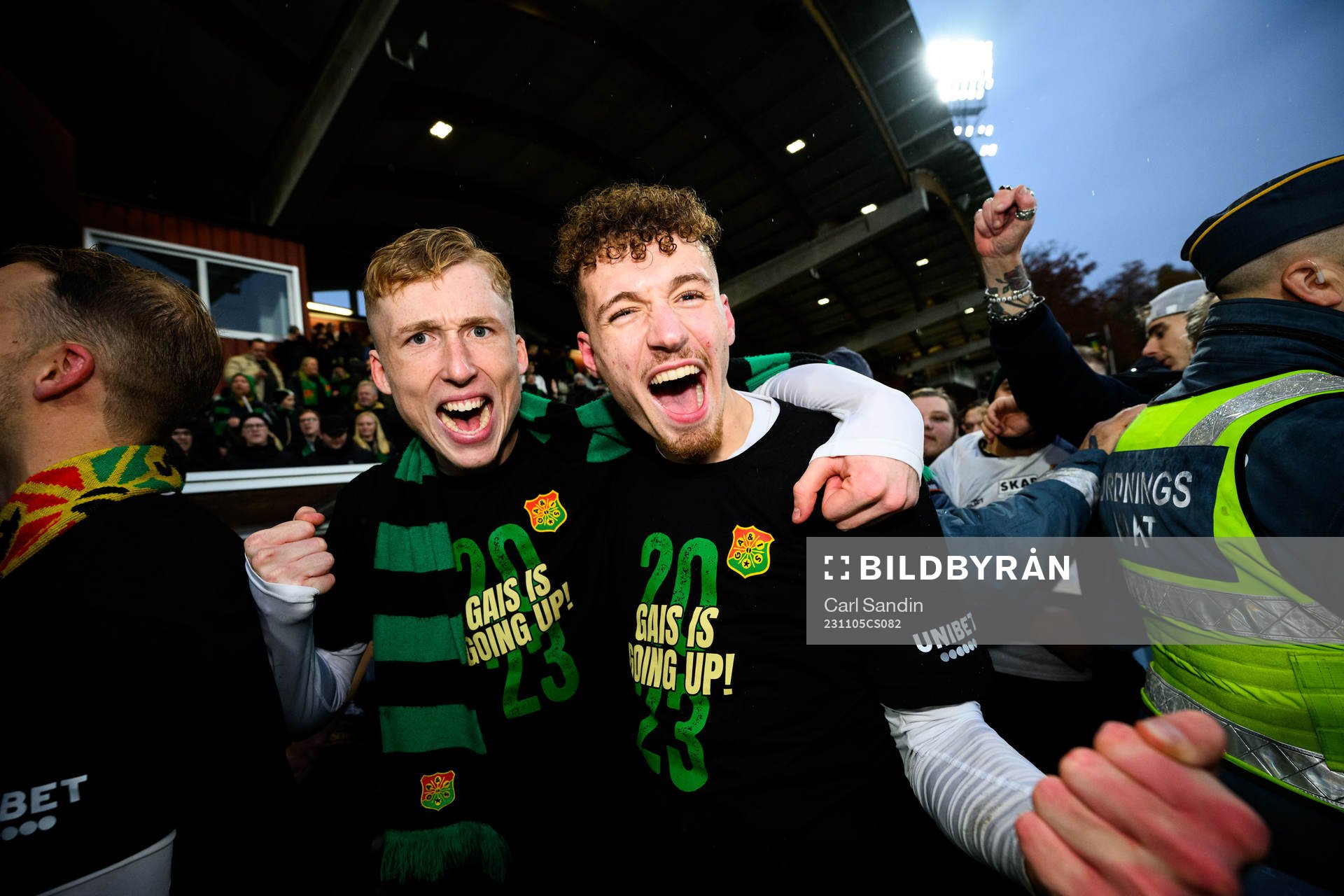 GAISs spelare jublar över avancemang till Allsvenskan