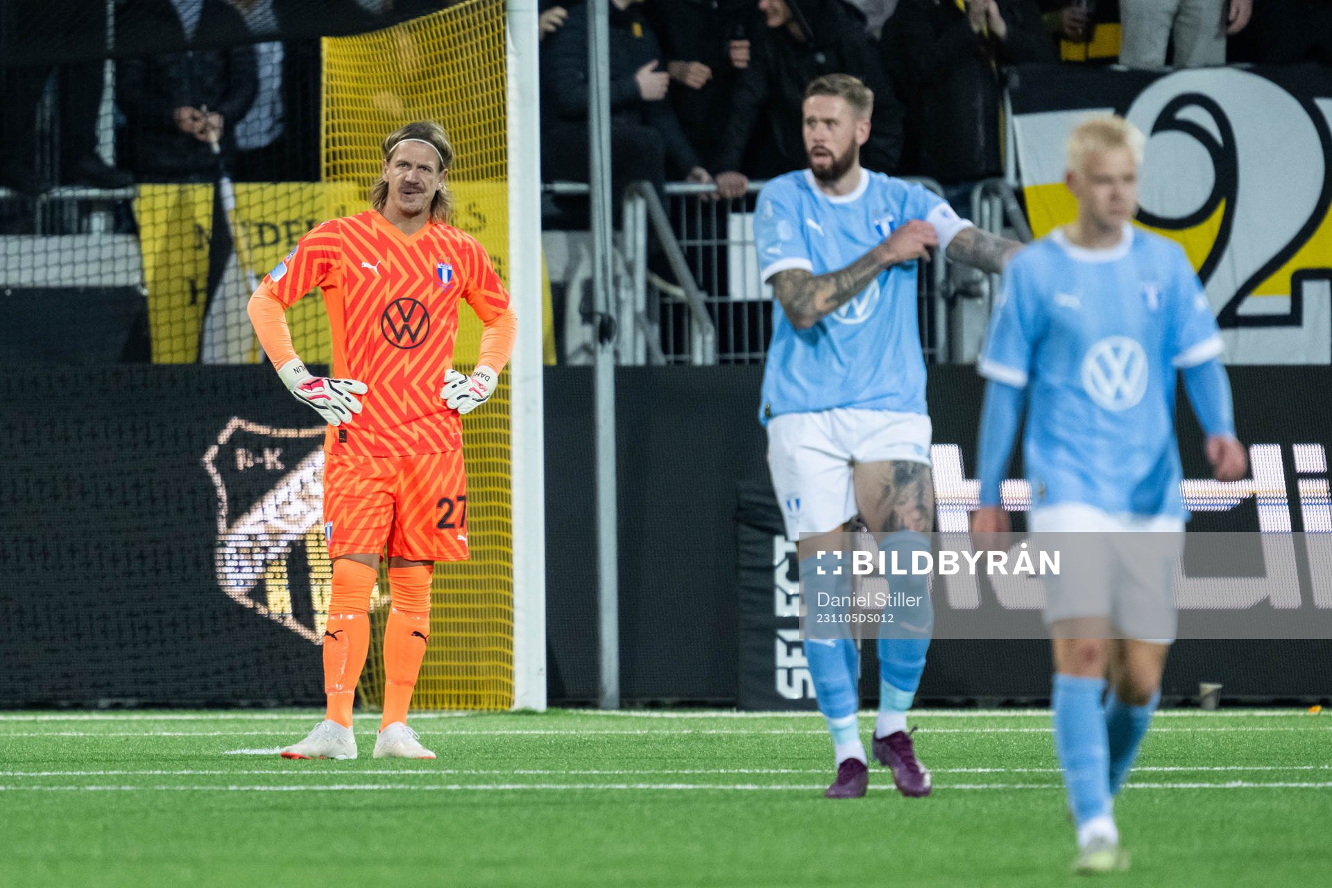 Malmö FFs målvakt Johan Dahlin deppar