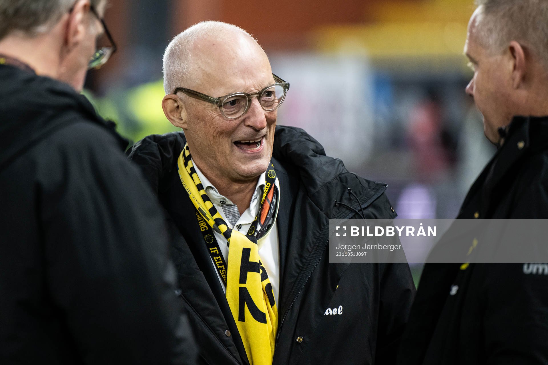 Elfsborgs styrelseledamot Michael Ekberg under fotbollsmatchen i Allsvenskan mellan Elfsborg och Degerfors den 5 november 2023 i Borås.