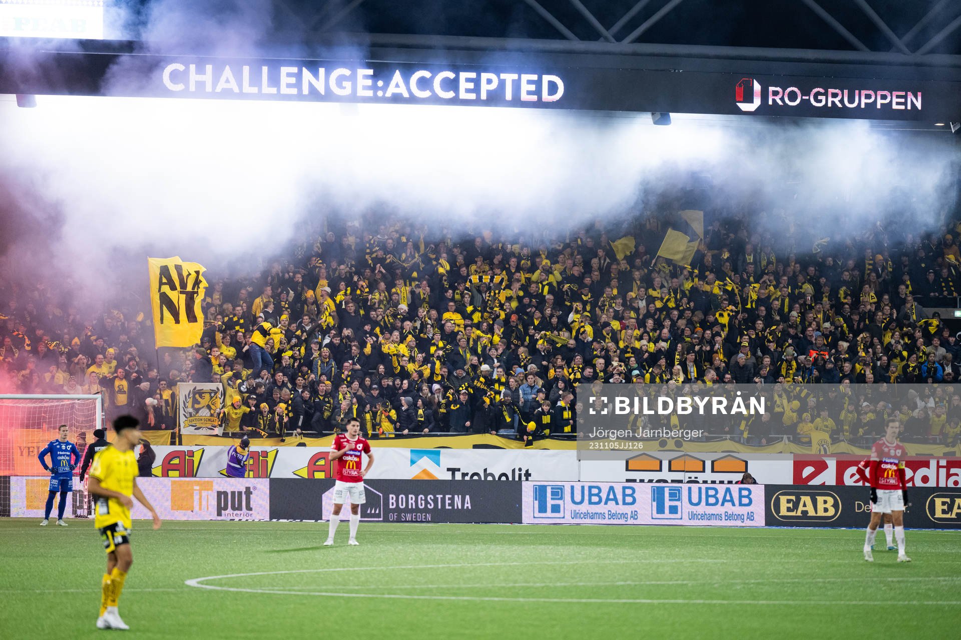 Elfsborgs supportrar på läktaren