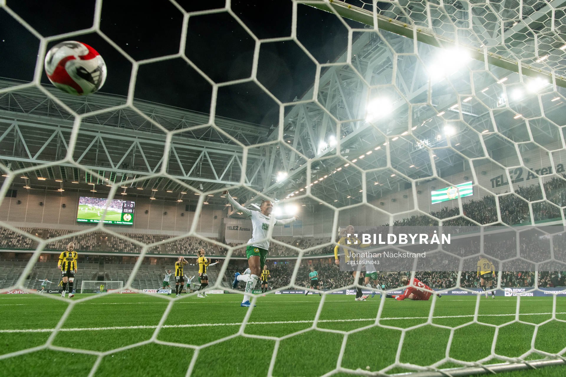 Under fotbollsmatchen i Damallsvenskan mellan Hammarby och