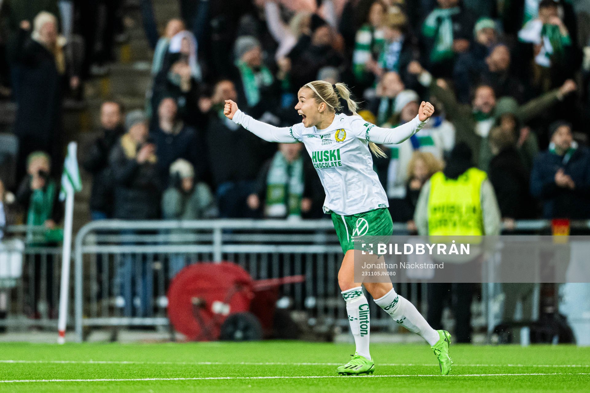 Hammarbys Eva Nyström jublar