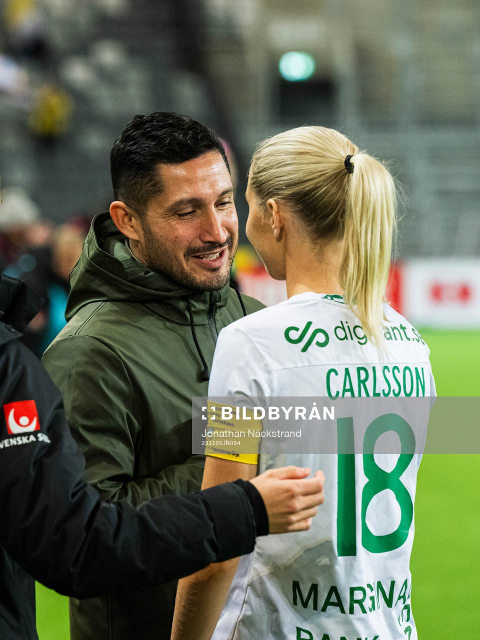 Hammarbys tränare Pablo Pinones-Arce och Alice Carlsson