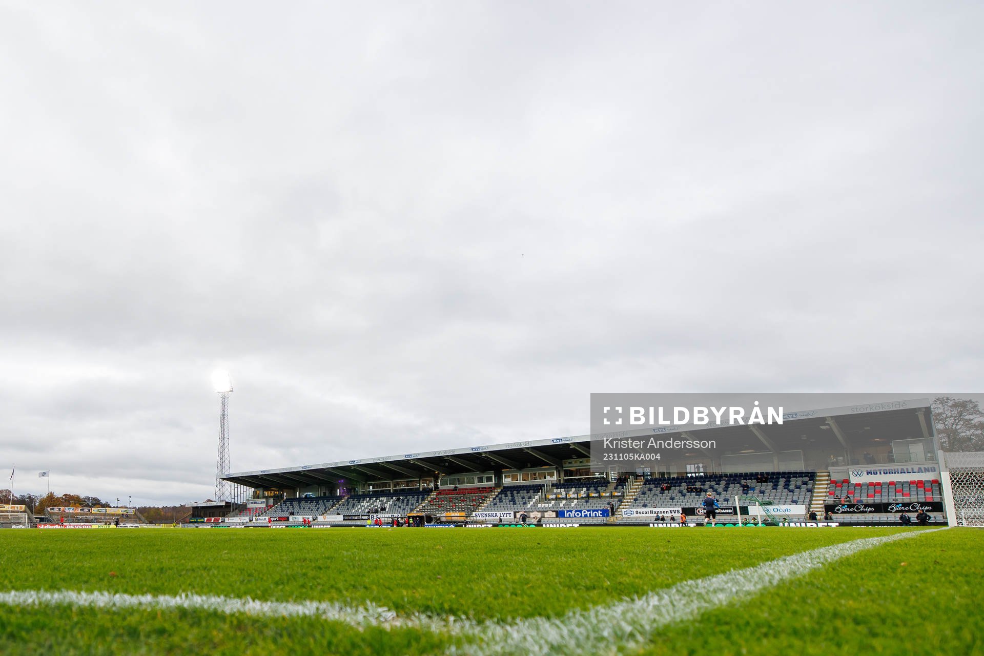 Örjans Vall inför fotbollsmatchen i Allsvenskan mellan Halmstad och Kalmar den 5 november 2023 i Halmstad. 