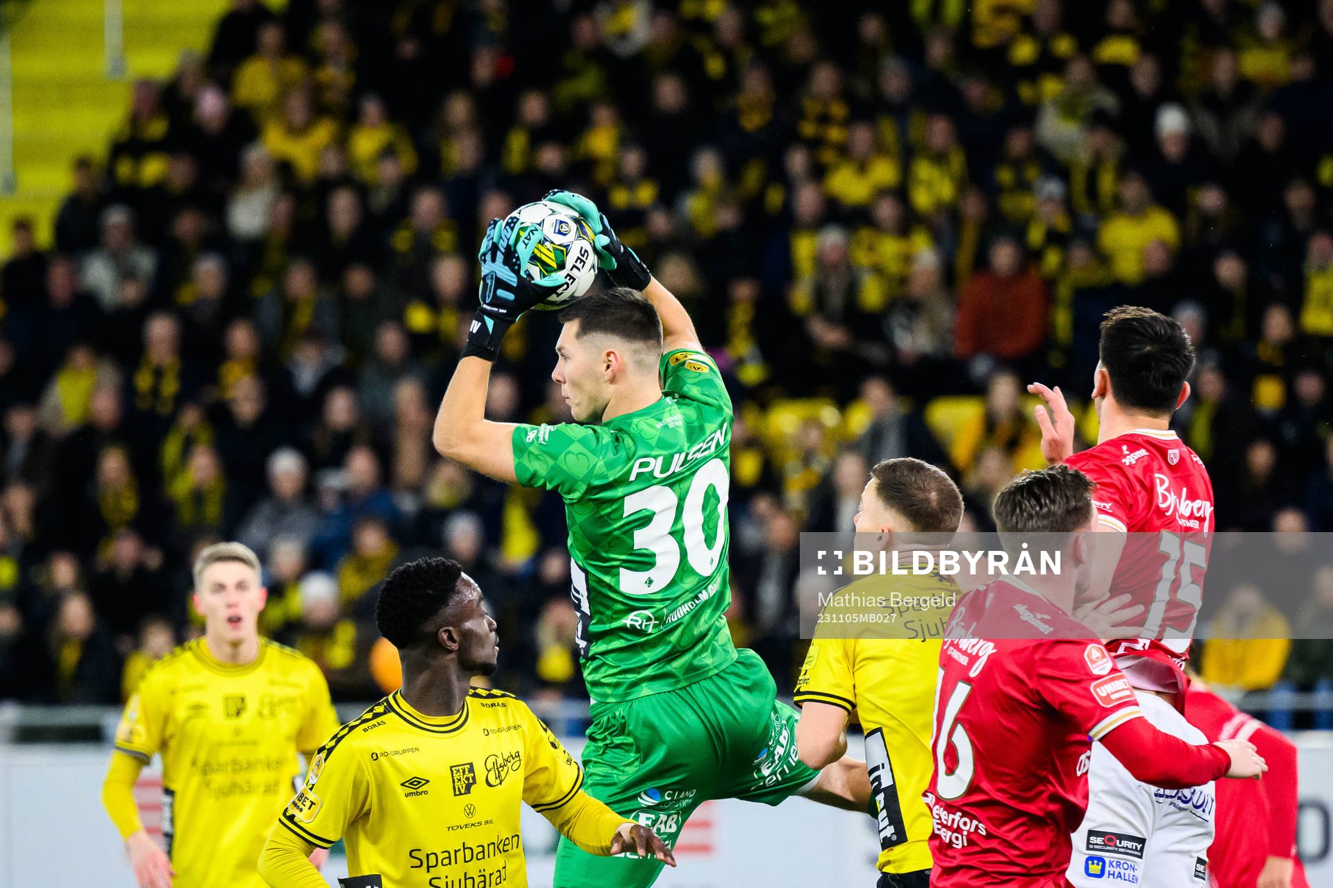 Elfsborgs målvakt Hakon Valdimarsson under fotbollsmatchen i Allsvenskan mellan Elfsborg och Degerfors den 5 november 2023 i Borås. 