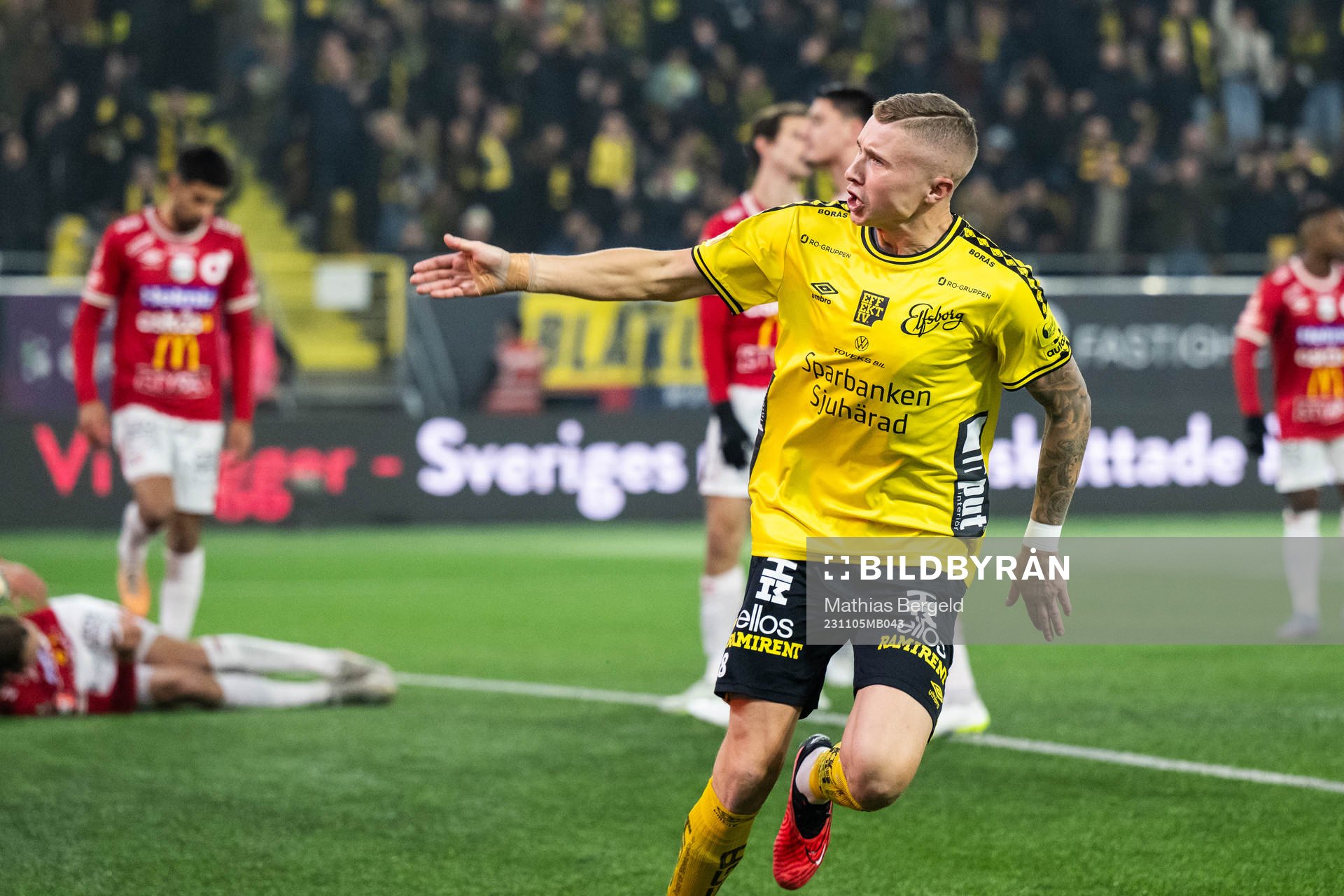 Elfsborgs Sebastian Holmen jublar